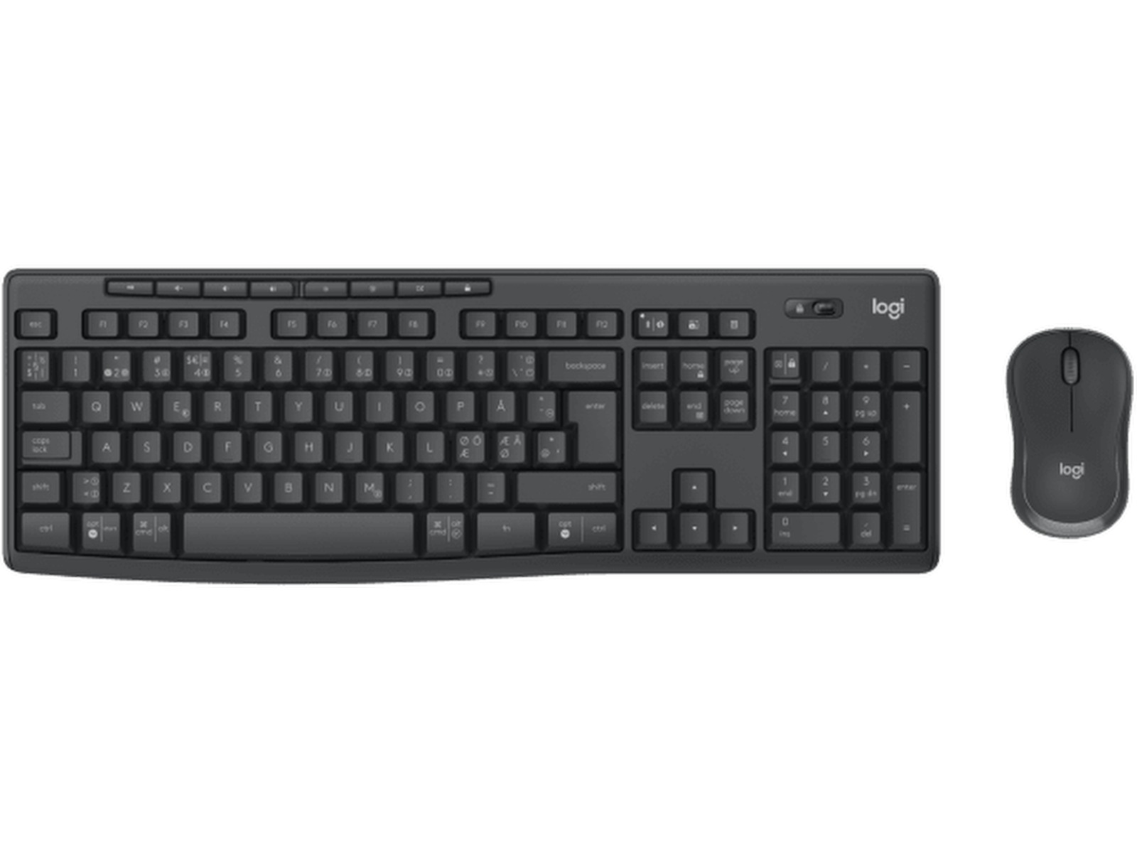 Logitech MK370 Combo Trådløs (graphite) Mus & tastatur -kombipakker
