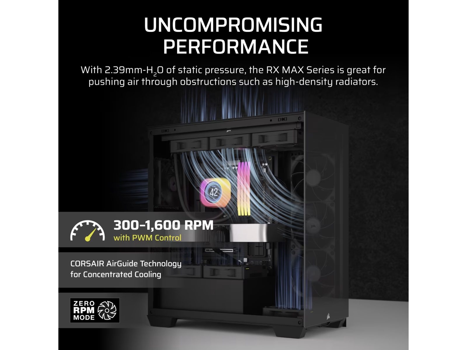 Corsair iCUE LINK RX140 MAX Vifte 2pk (sort) Vifter