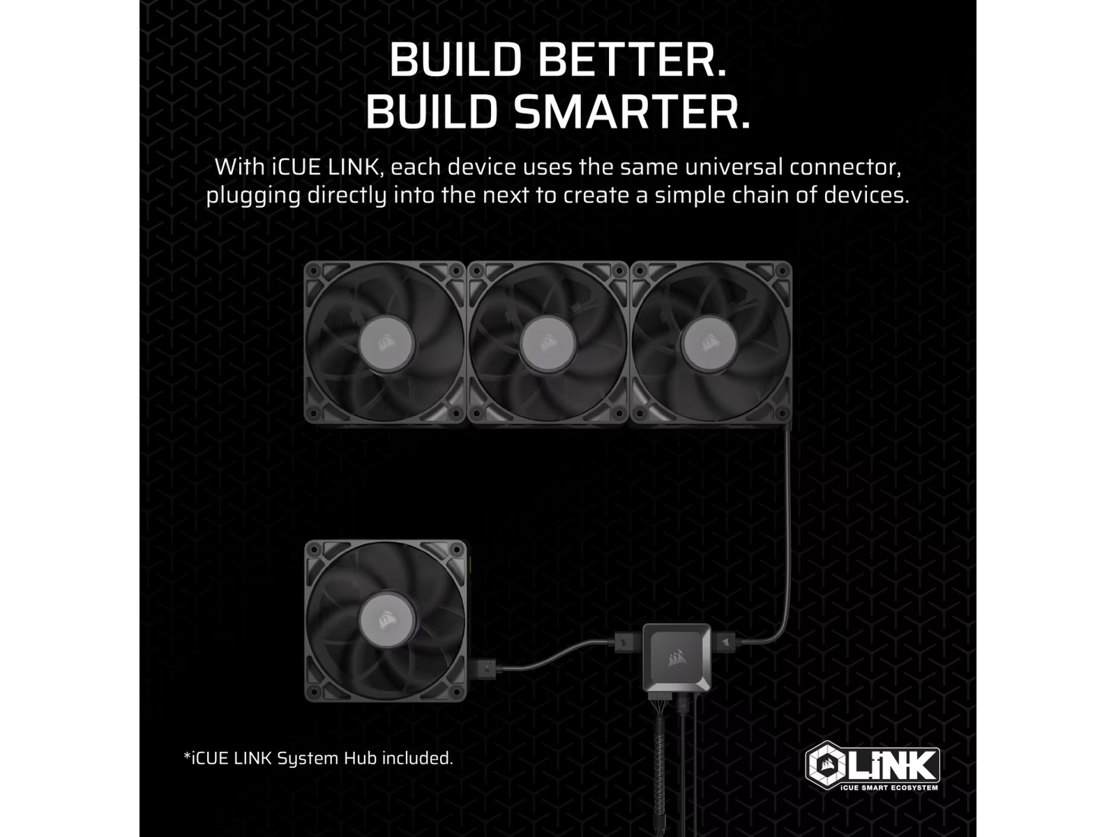 Corsair iCUE LINK RX140 MAX Vifte 2pk (sort) Vifter