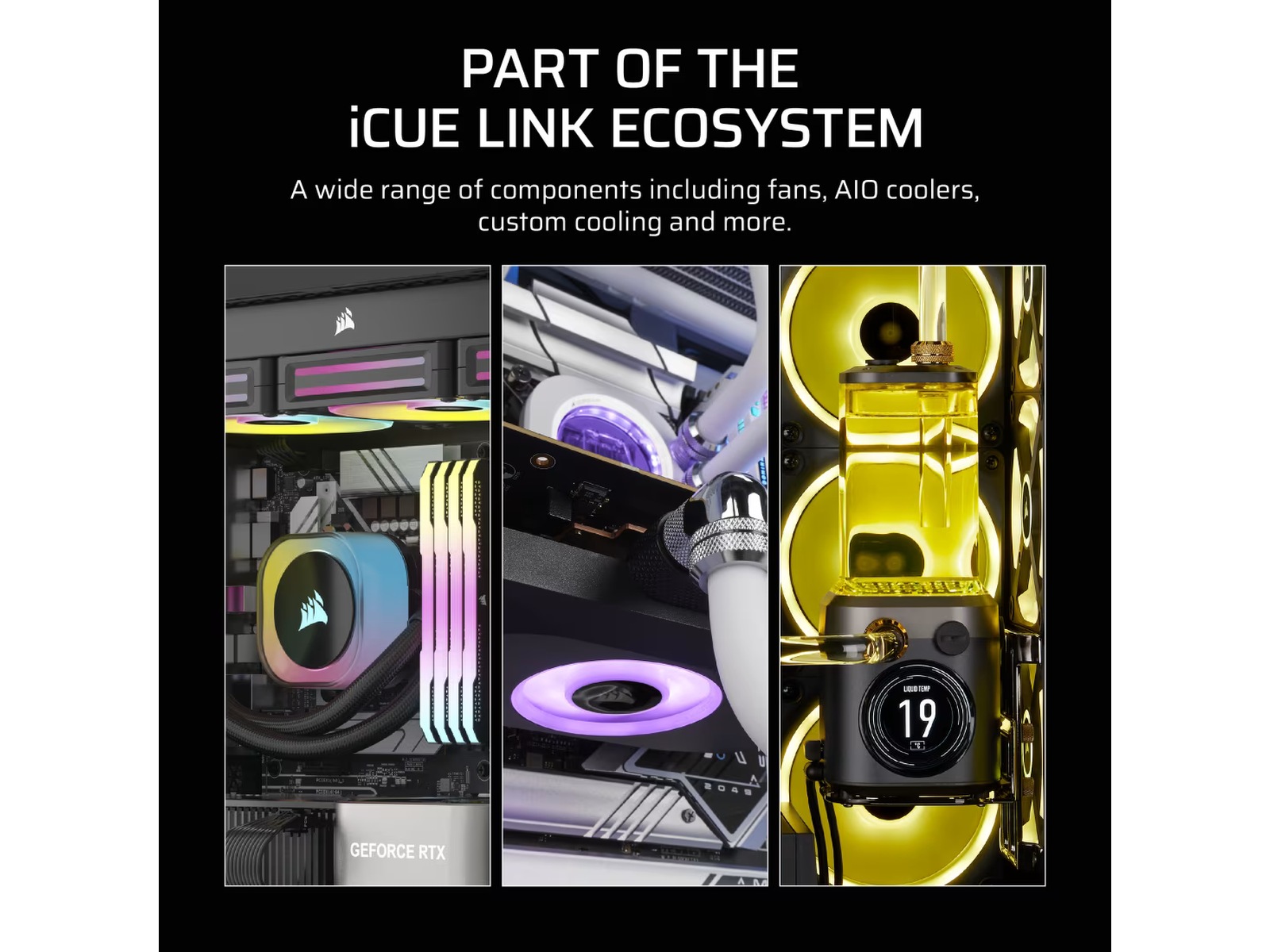 Corsair iCUE LINK RX140 MAX Vifte 2pk (sort) Vifter