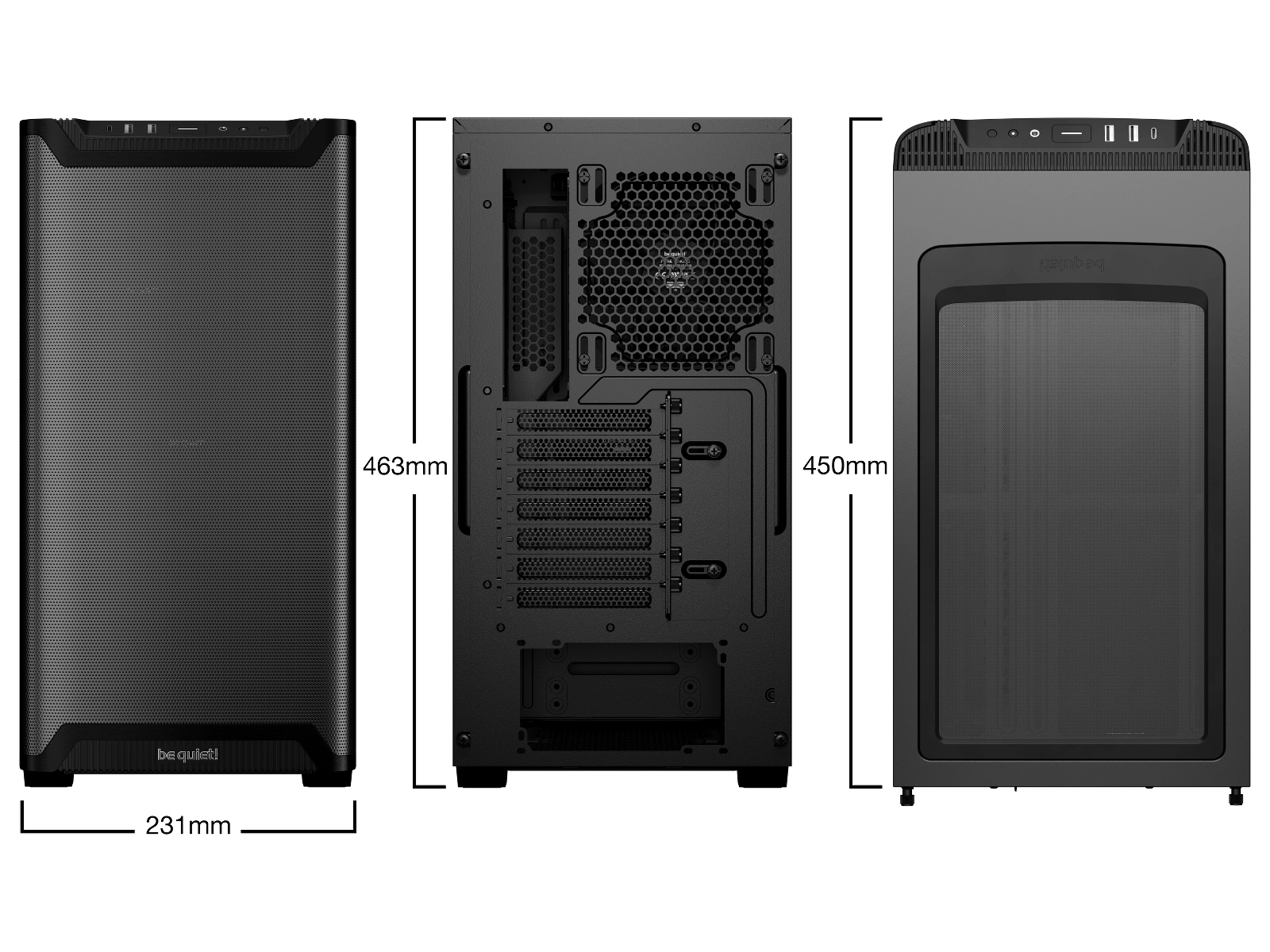 be quiet! PURE BASE 501 Airflow Black Mid Tower (sort) Midi tower