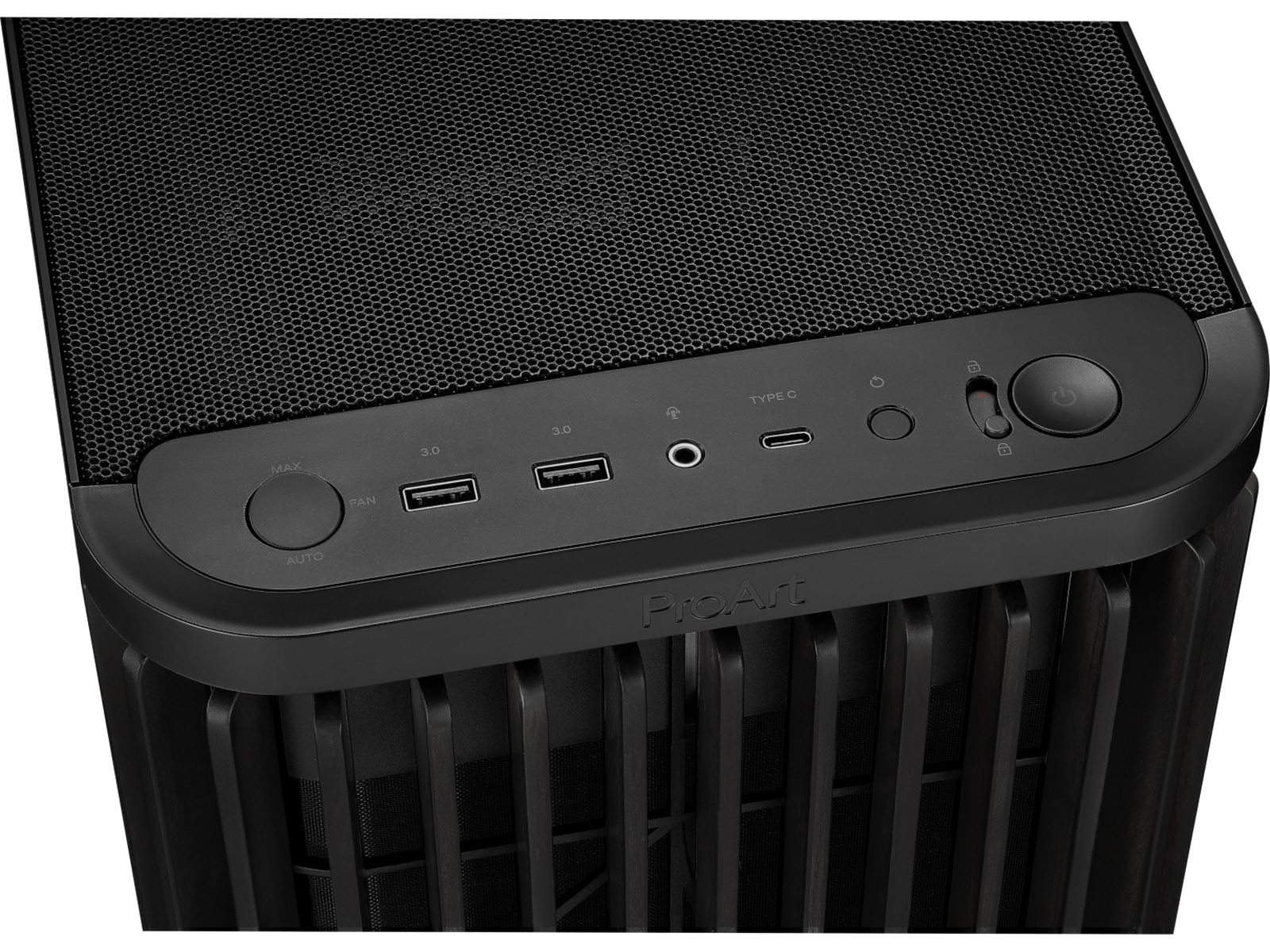 Asus Proart PA401 Wood Metal PWM Mid Tower (sort) Midi tower