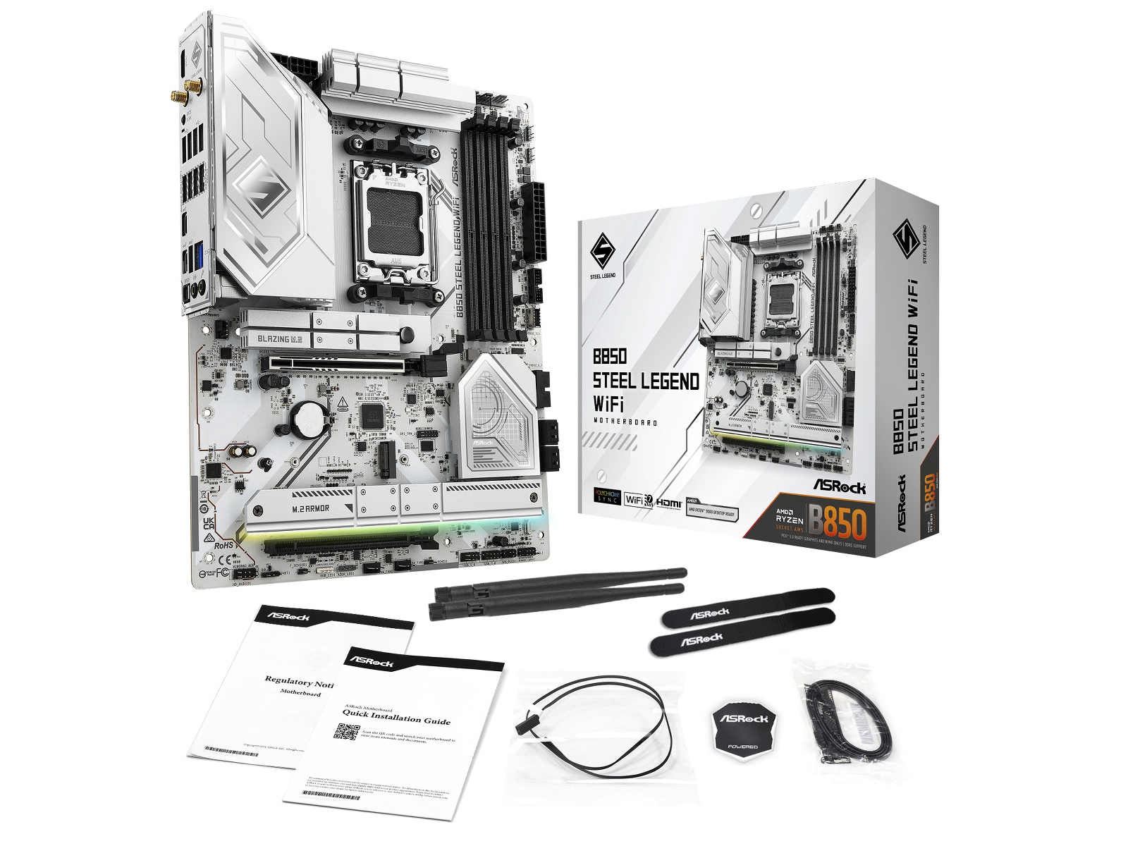 ASRock B850 Steel Legend WiFi Hovedkort AMD Socket