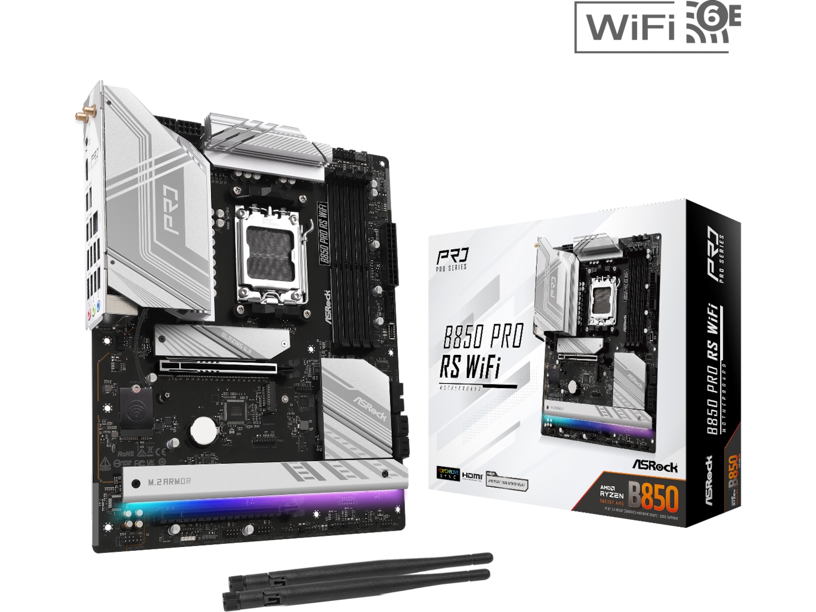 ASRock B850 Pro RS WiFi Hovedkort AMD Socket