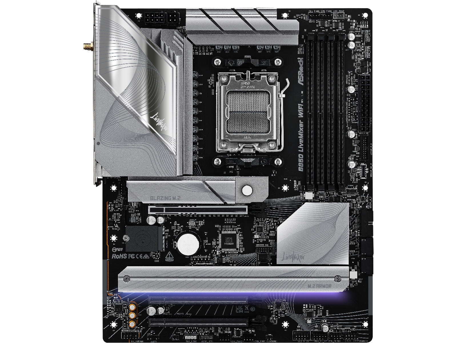 ASRock B850 LiveMixer WiFi Hovedkort AMD Socket