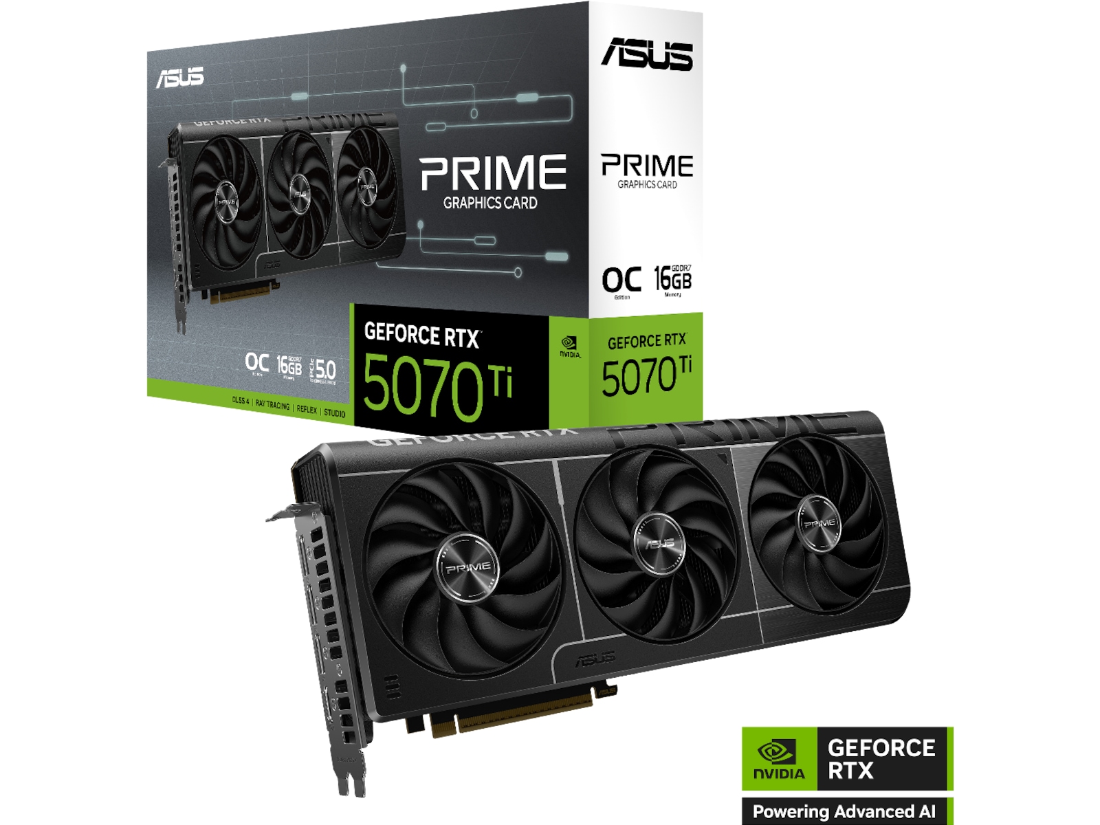 ASUS PRIME GeForce RTX 5070 Ti OC Skjermkort