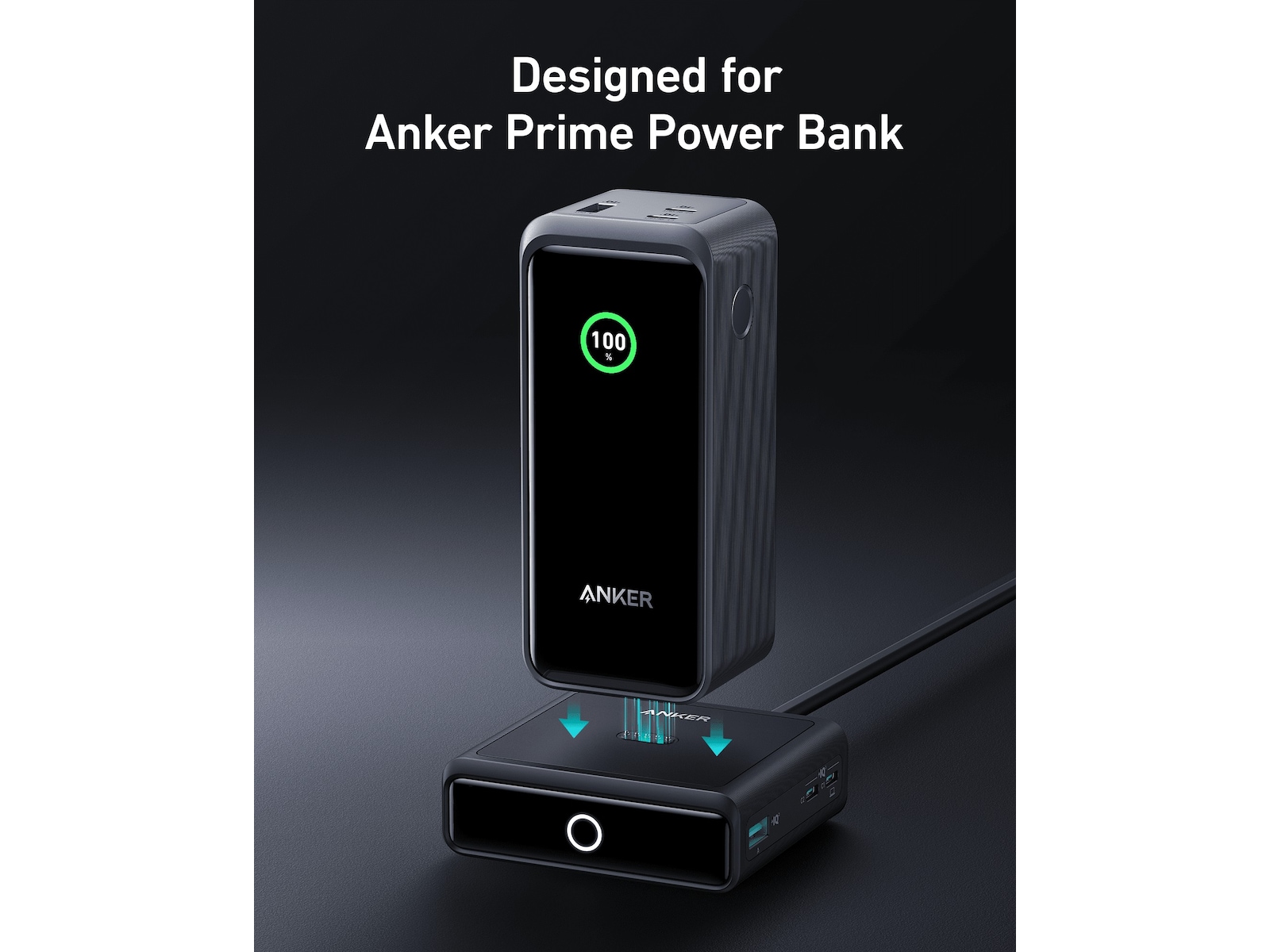 Anker Prime Trådløs ladestasjon (sort) Powerbank