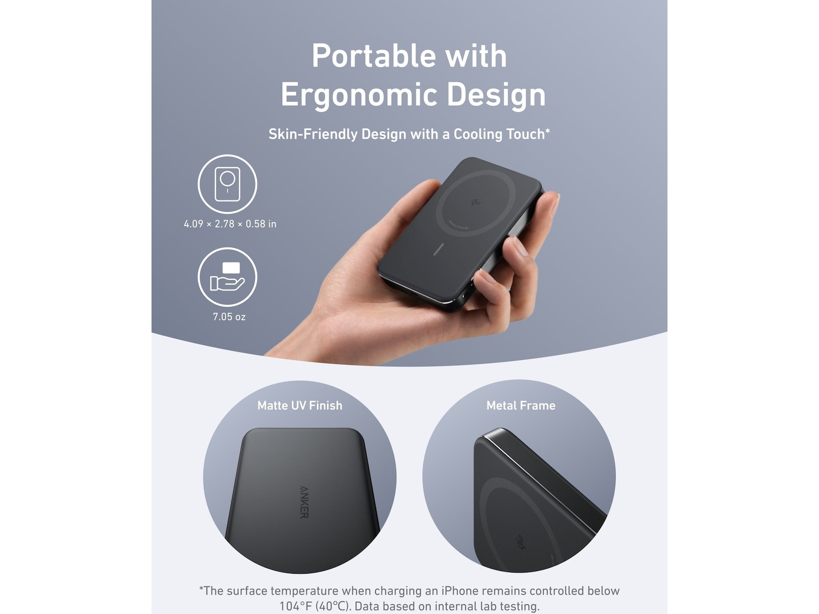 Anker MagGo Powerbank 10.000mAh (sort) Powerbank