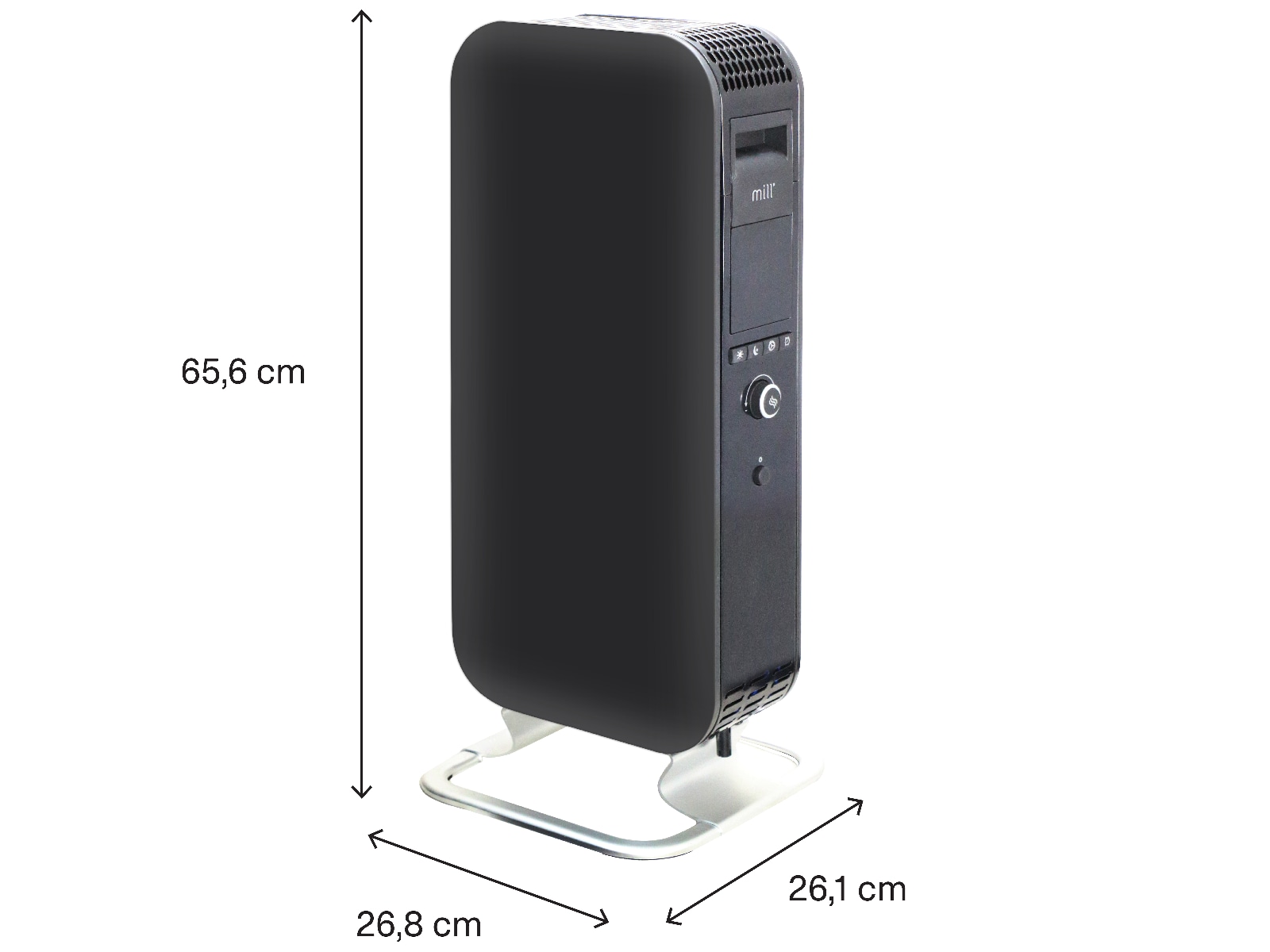 Mill Gentle Air Radiator 1000W (sort) Frittstående varmeovner