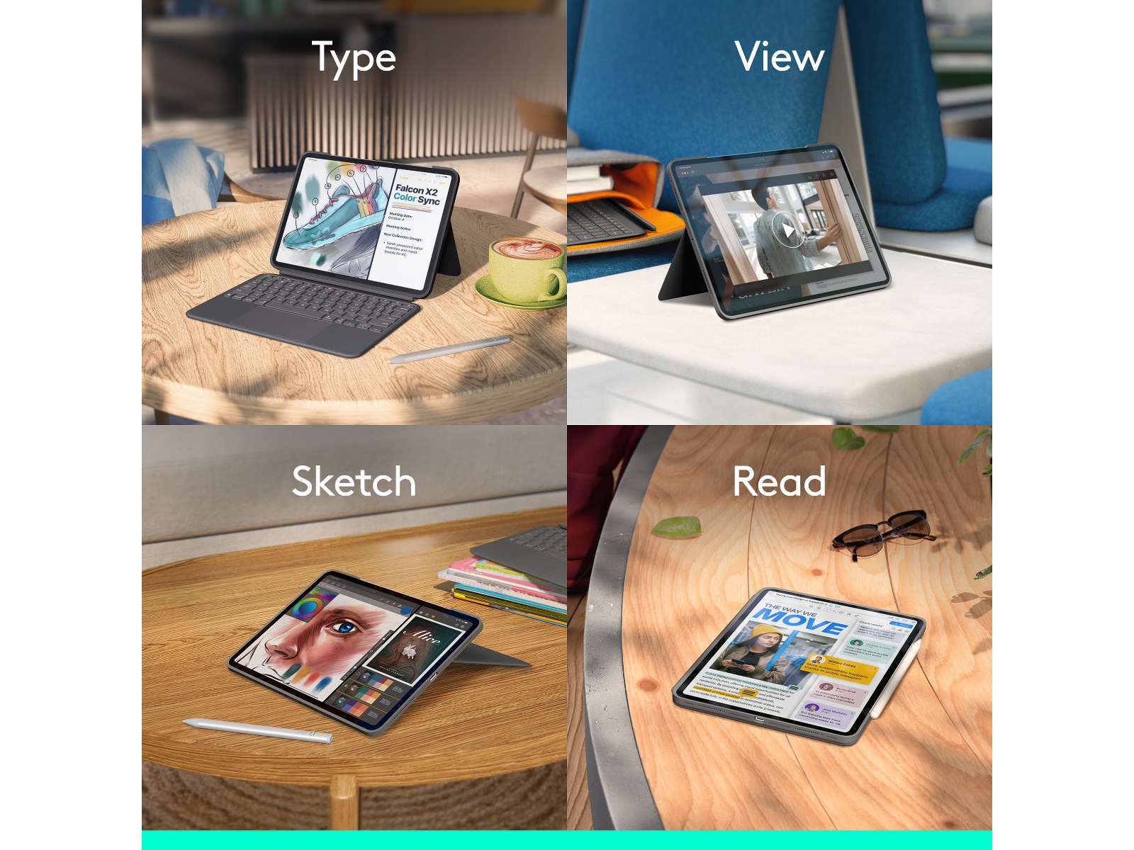 Logitech iPad Pro 11" Combo Touch tastaturdeksel (grafitt) -B-Grade Demo annet i PC & nettbrett