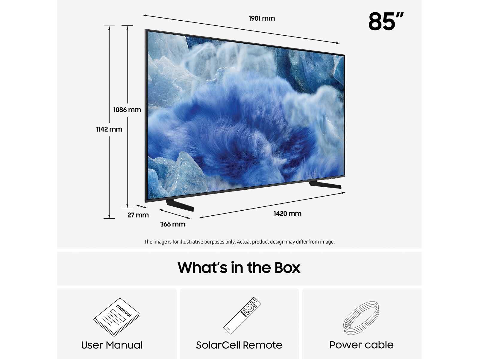 Samsung 85" Q8FA QLED 4K Smart TV (2025) Over 80 tommer TV