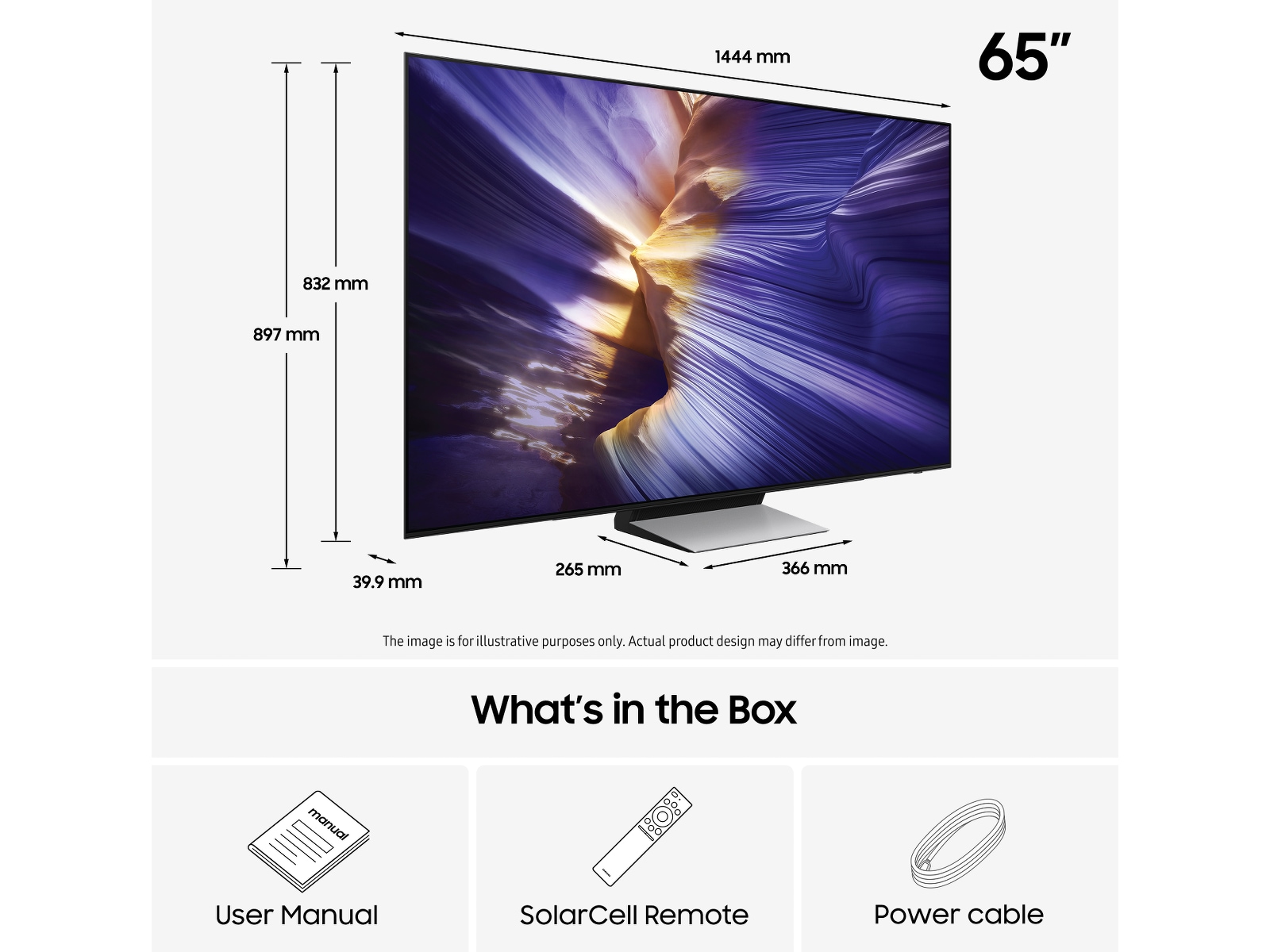 Samsung 65" S90F OLED 4K Smart TV (2025) 60 - 69 tommer TV