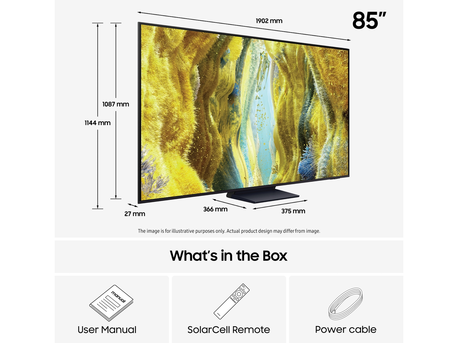 Samsung 85" QN73F Neo QLED 4K Mini LED Smart TV (2025) Over 80 tommer TV