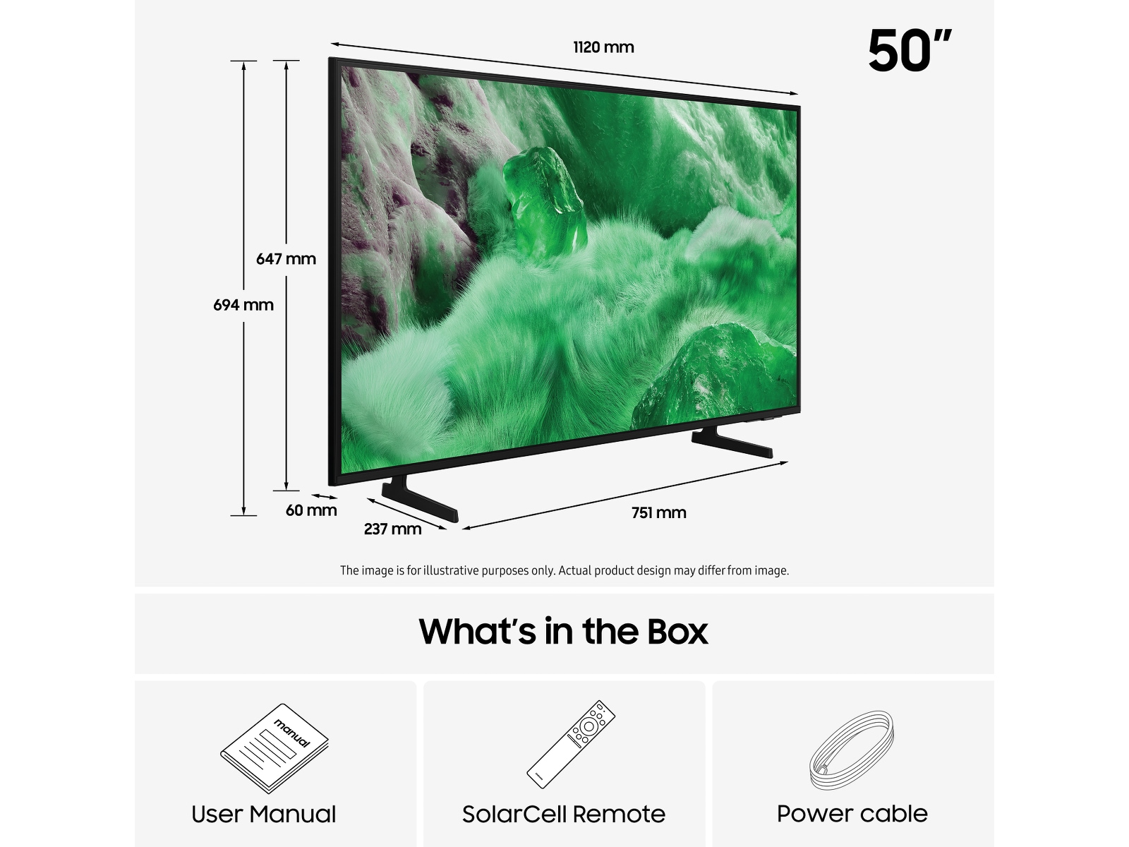 Samsung 50" Q7F2 QLED 4K Smart TV (2025) 50 - 59 tommer TV