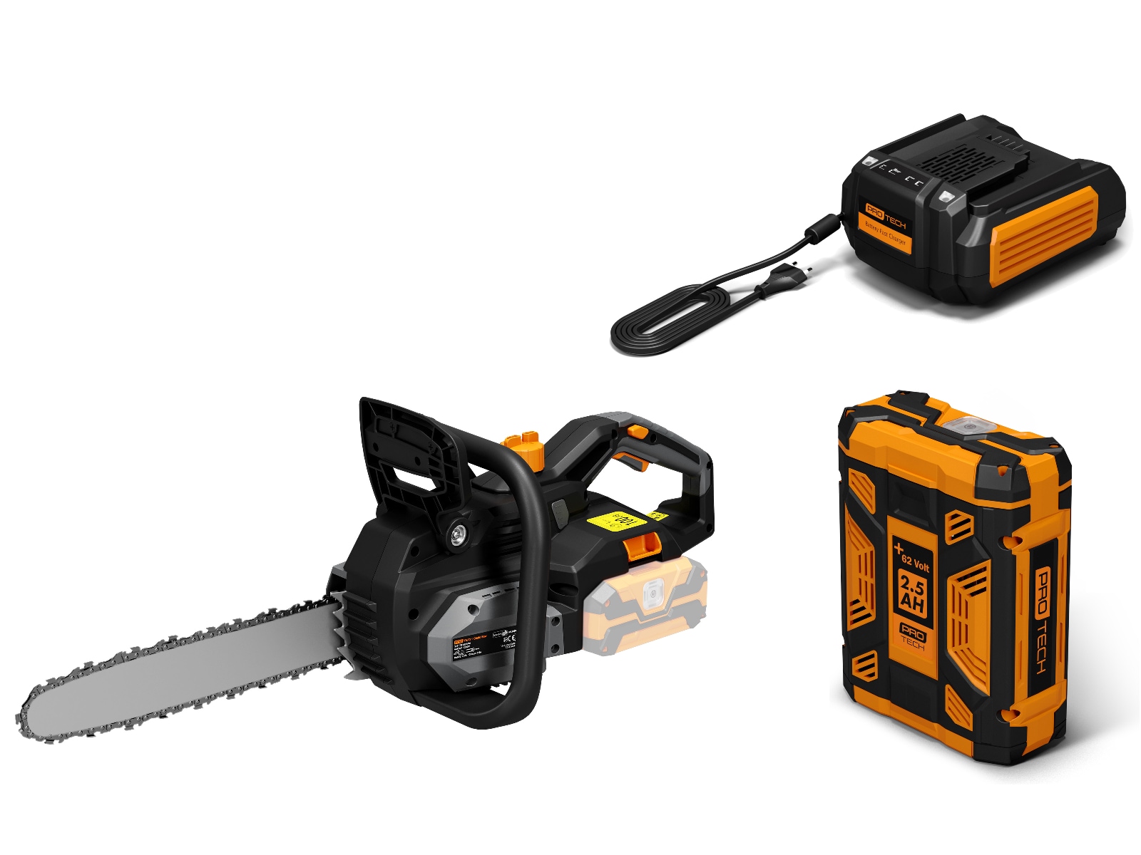 Protech +62 Volt børsteløs motorsag Motorsager