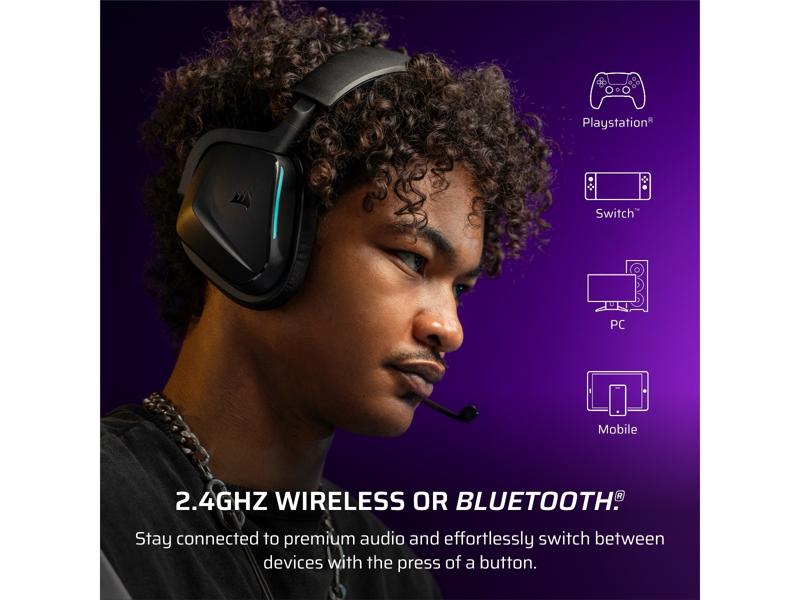 Corsair Void Wireless V2 trådløst headset (carbon) Gaming headset