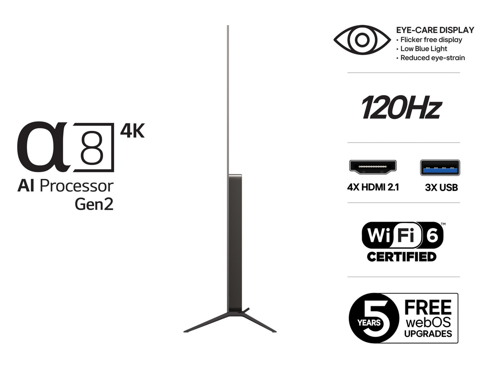 LG 77" B5 AI 4K OLED Smart TV (2025) 70 - 79 tommer TV