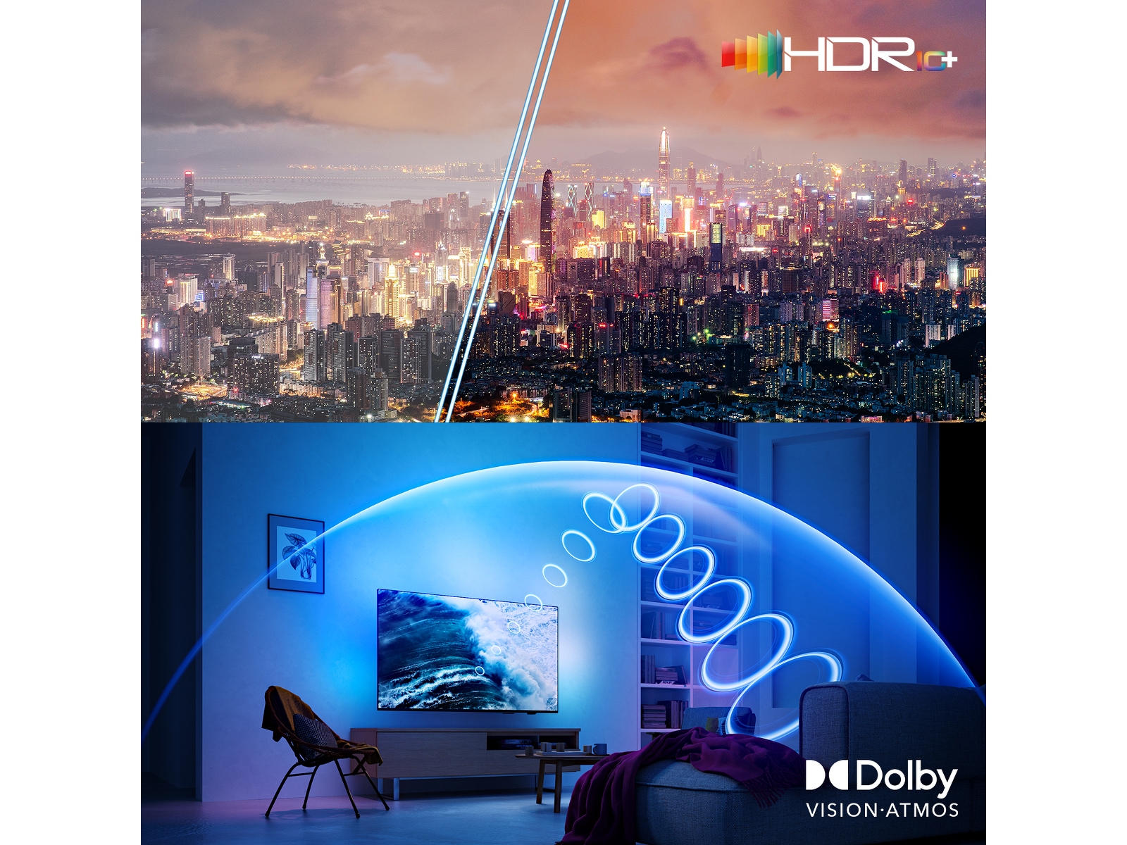 Philips 77" OLED910/12 OLED Plus Smart Ambilight AI TV (2025) 70 - 79 tommer TV