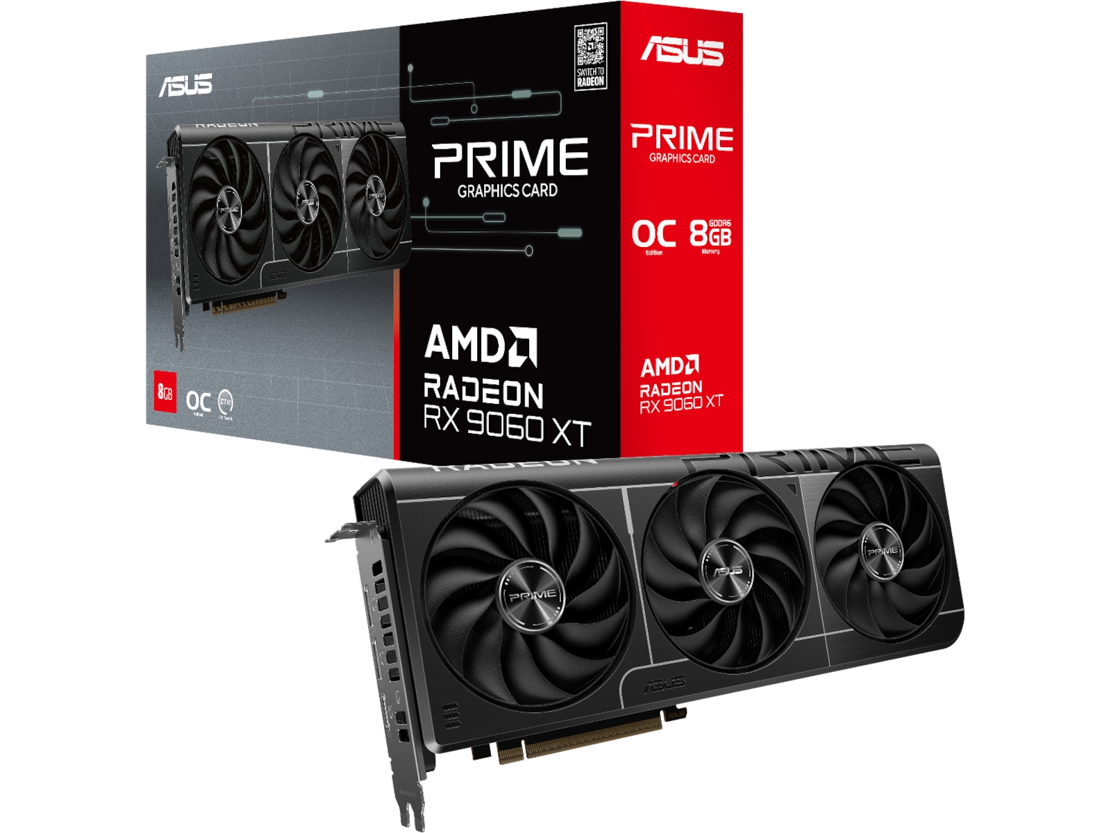 Asus Prime Radeon RX 9060 XT OC Skjermkort