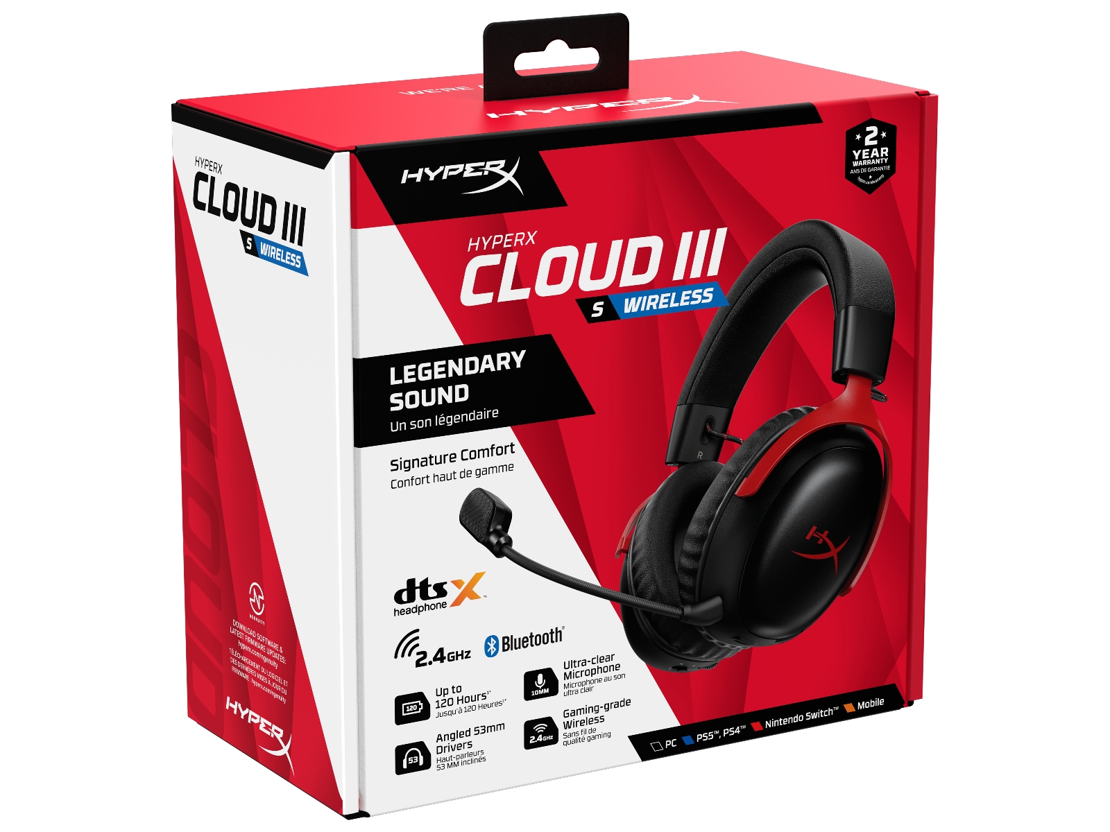 HyperX Cloud III S Trådløst Gaming Headset (rød) Gaming headset