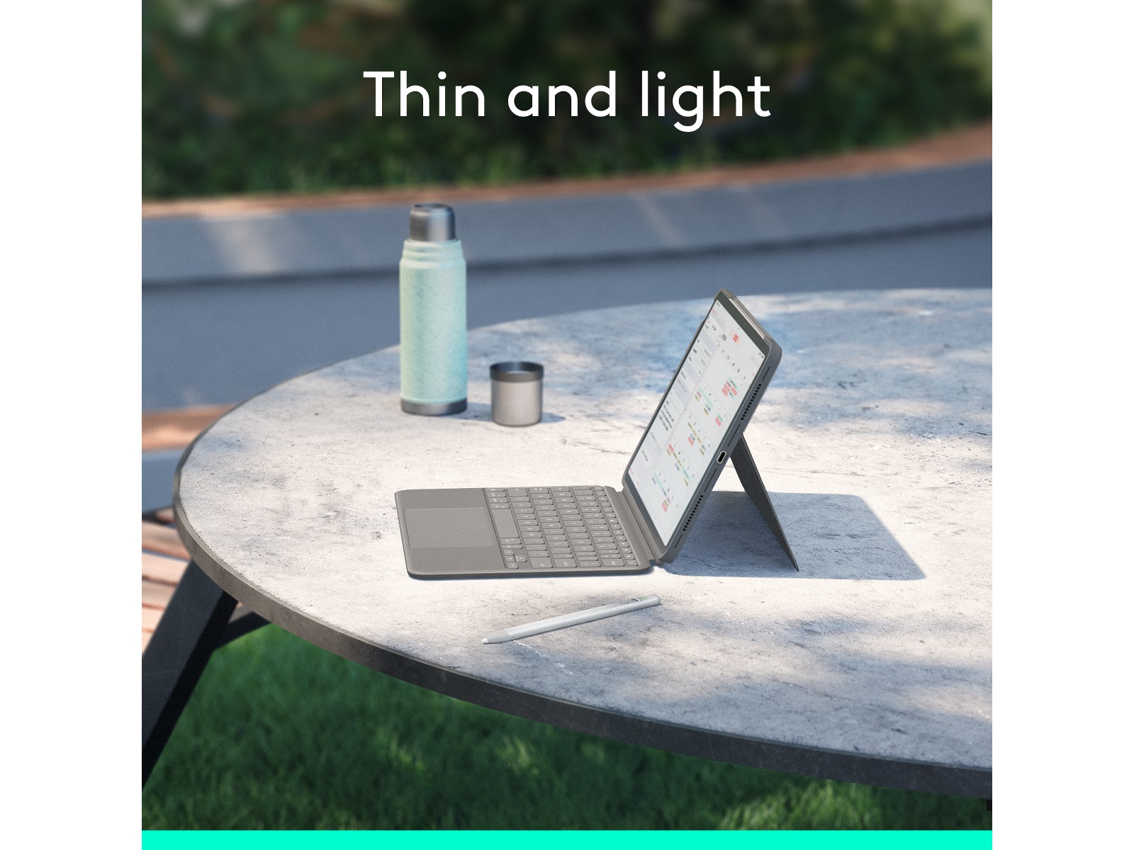 Logitech iPad Air 11" Combo Touch tastaturdeksel (oxford grey) -B-Grade Demo annet i PC & nettbrett