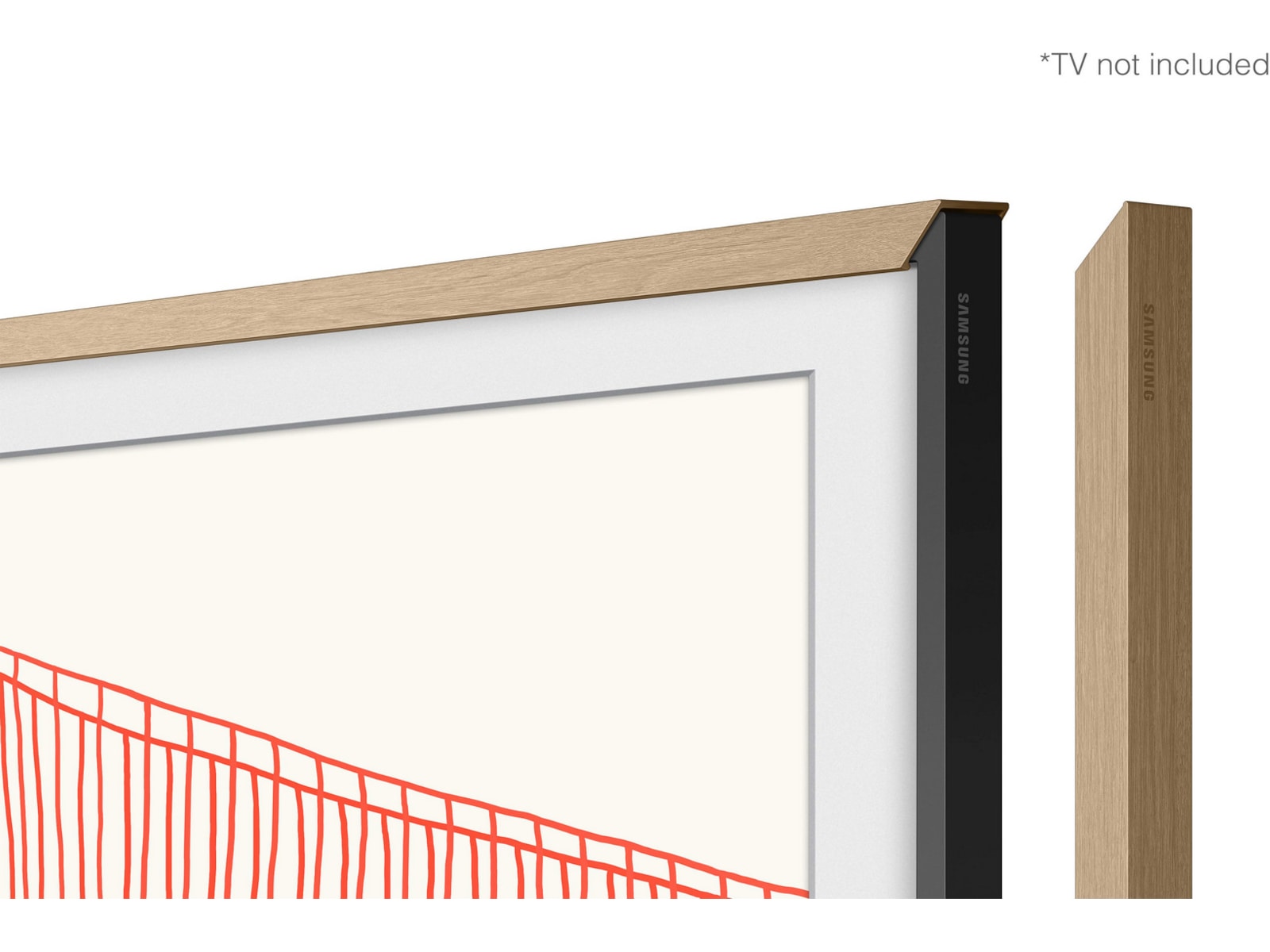 Samsung 55" ramme til The Frame (2021-2025, teak) -B-Grade Demo TV/projektor
