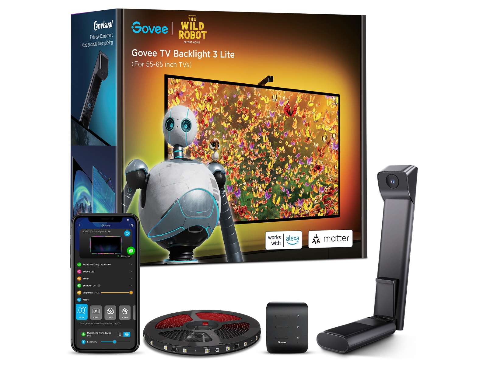 Govee TV Backlite 3 Lite Wild Robot (55-65") Led strips & underholdning
