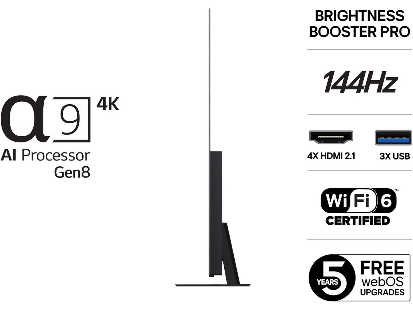 LG 83" C5 AI 4K OLED Smart TV (2025) + Soundbar Over 80 tommer TV