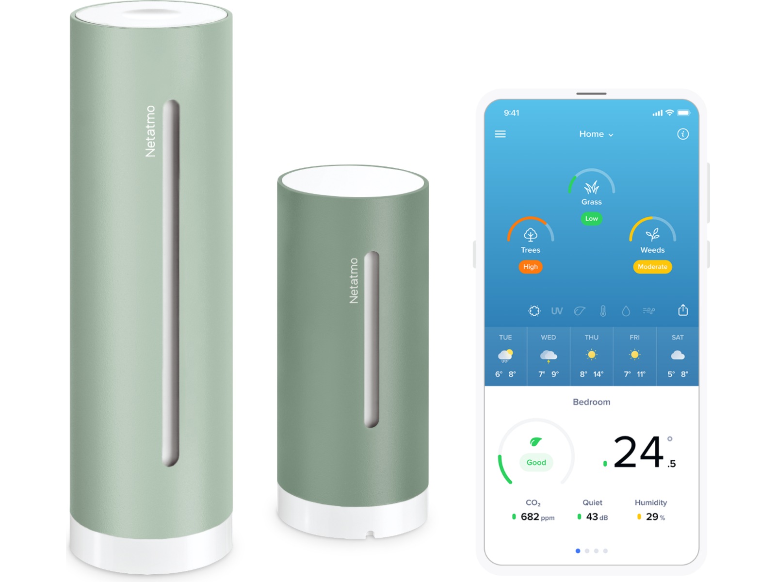 Netatmo Smart værstasjon Original 2.gen (mint) Værstasjoner