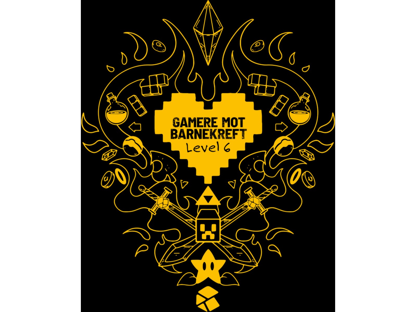 Gamere Mot Barnekreft Hettegenser XL Merchandise