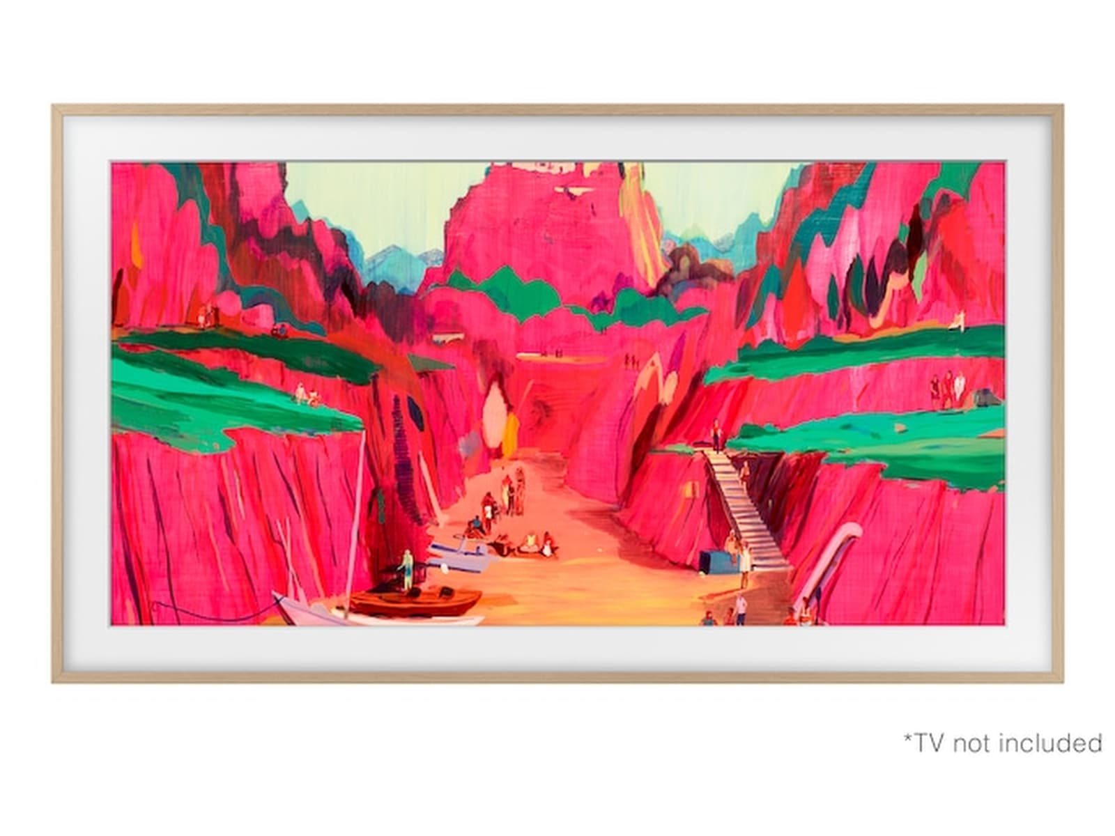 Samsung 65" ramme til The Frame og The Frame Pro (2021-2025, Beige Wood) TV-ramme & tilbehør