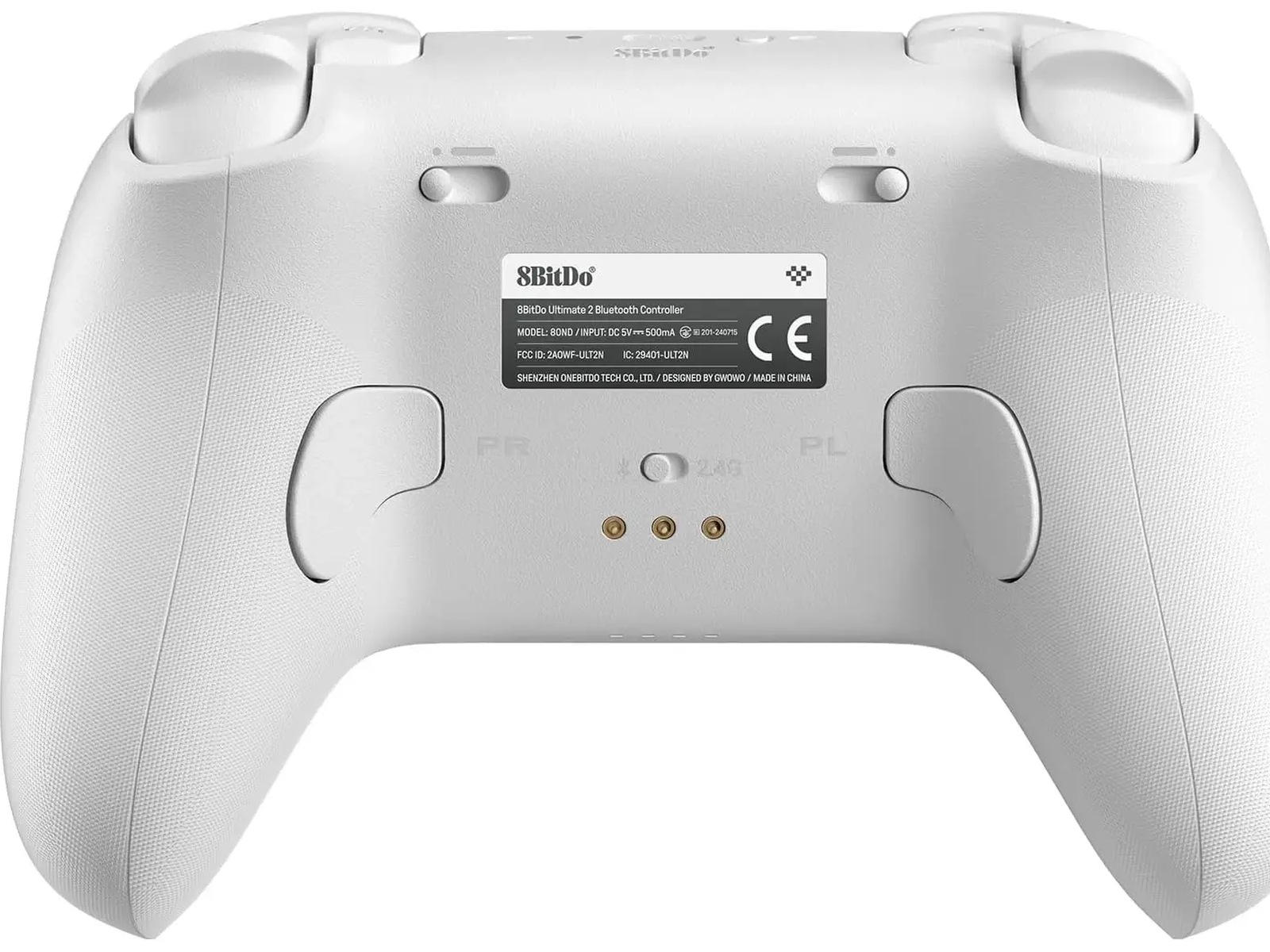 8BitDo Ultimate 2 Trådløs Bluetooth Kontroller (hvit) Gamepad