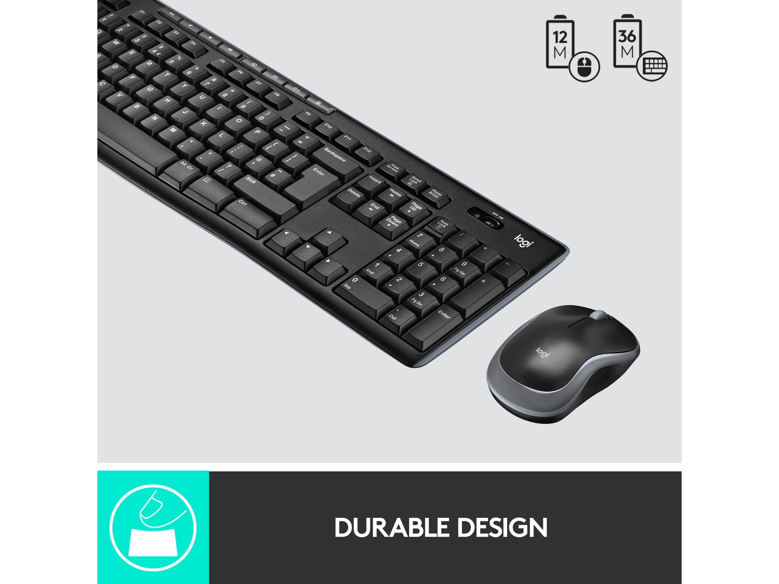 Logitech MK270 Combo Trådløs Mus & tastatur -kombipakker