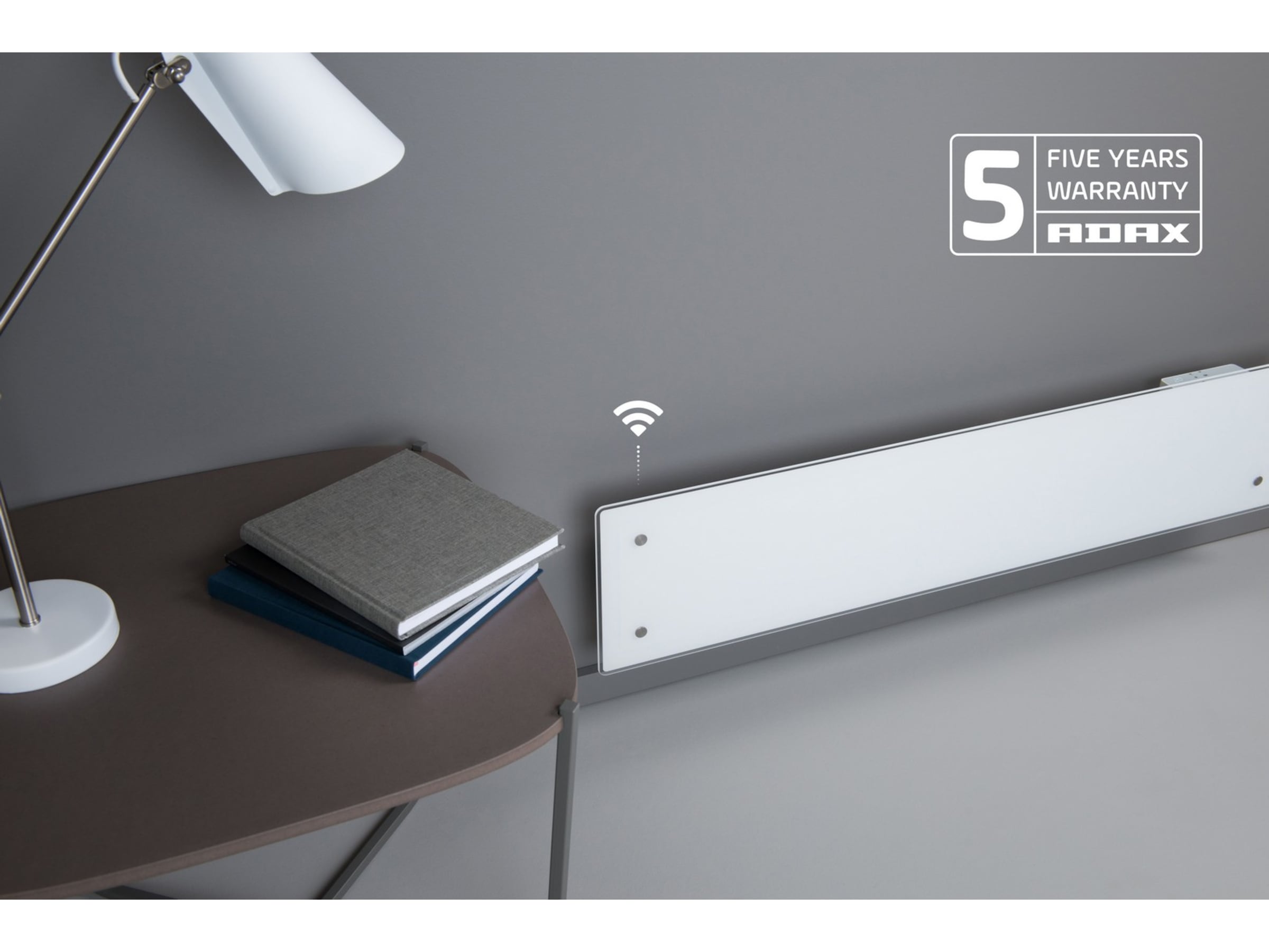 Adax Clea L WiFi panelovn glass lav 1000W (hvit) Panelovner