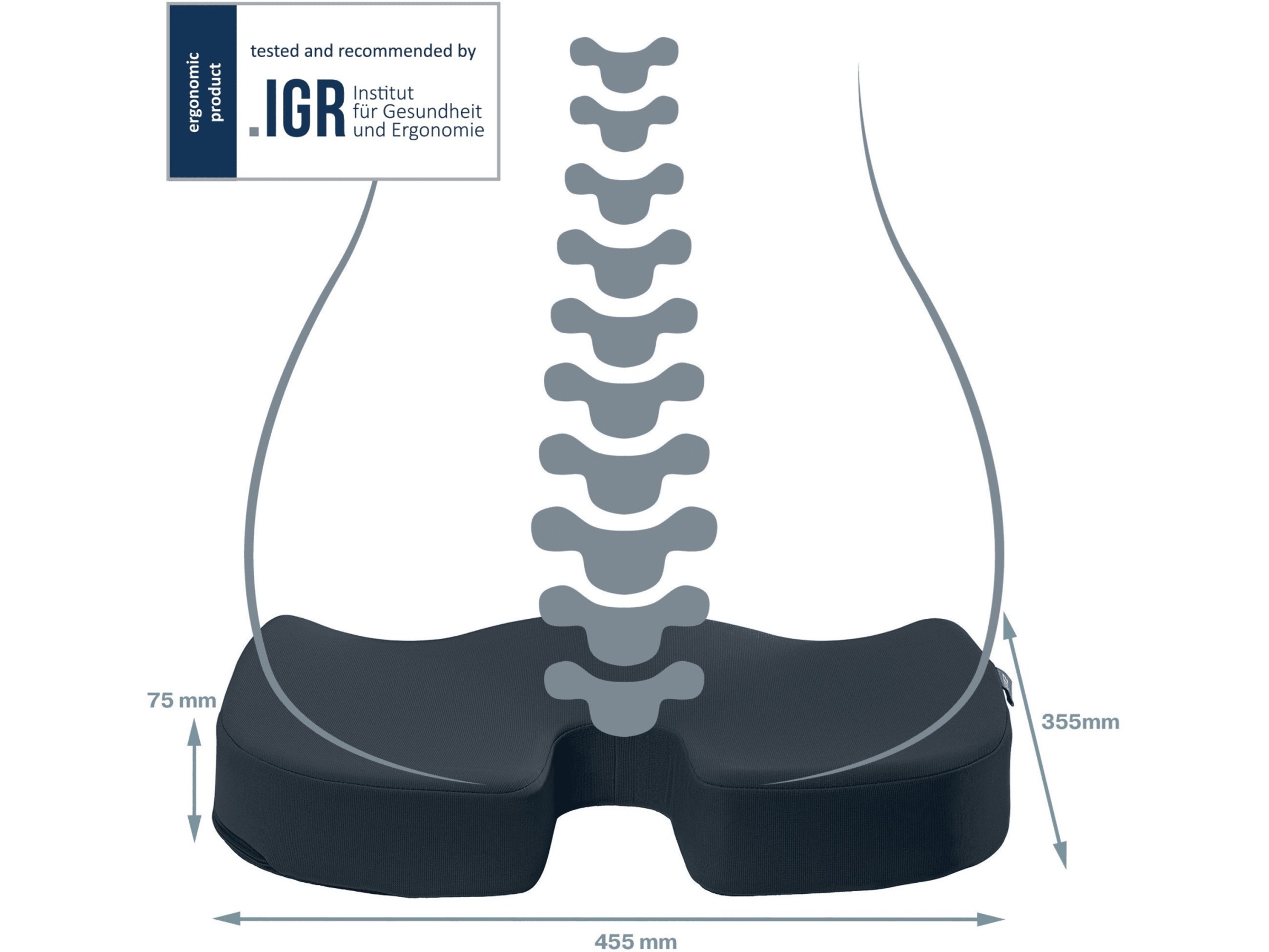Leitz Ergo Cosy Sittepute (grå) Sittepute