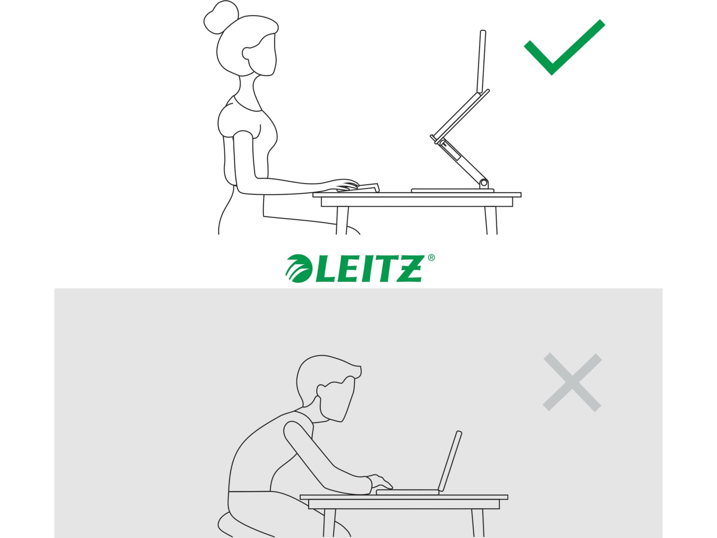 Leitz Ergo Multivinkel Laptopstøtte (grå) Laptopstand