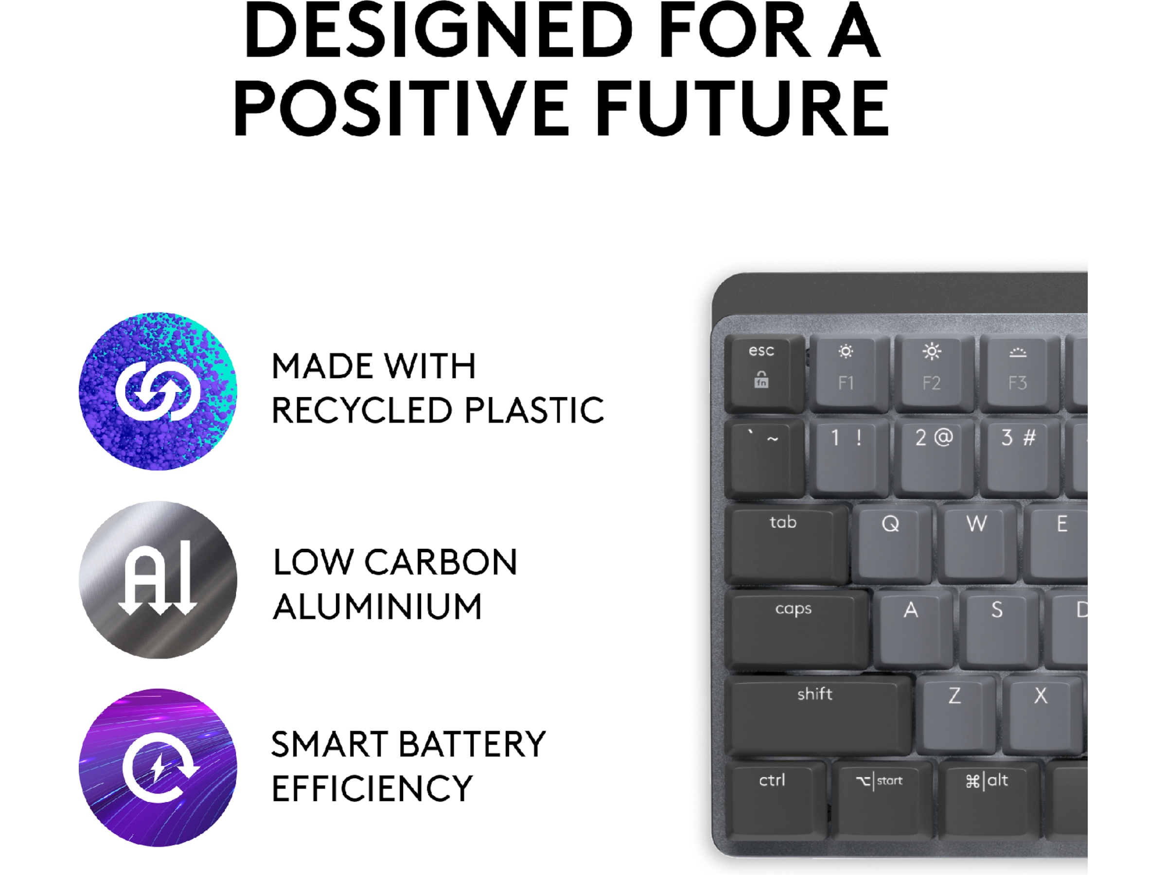 Logitech MX Mechanical Wireless Linear (graphite) Tastatur