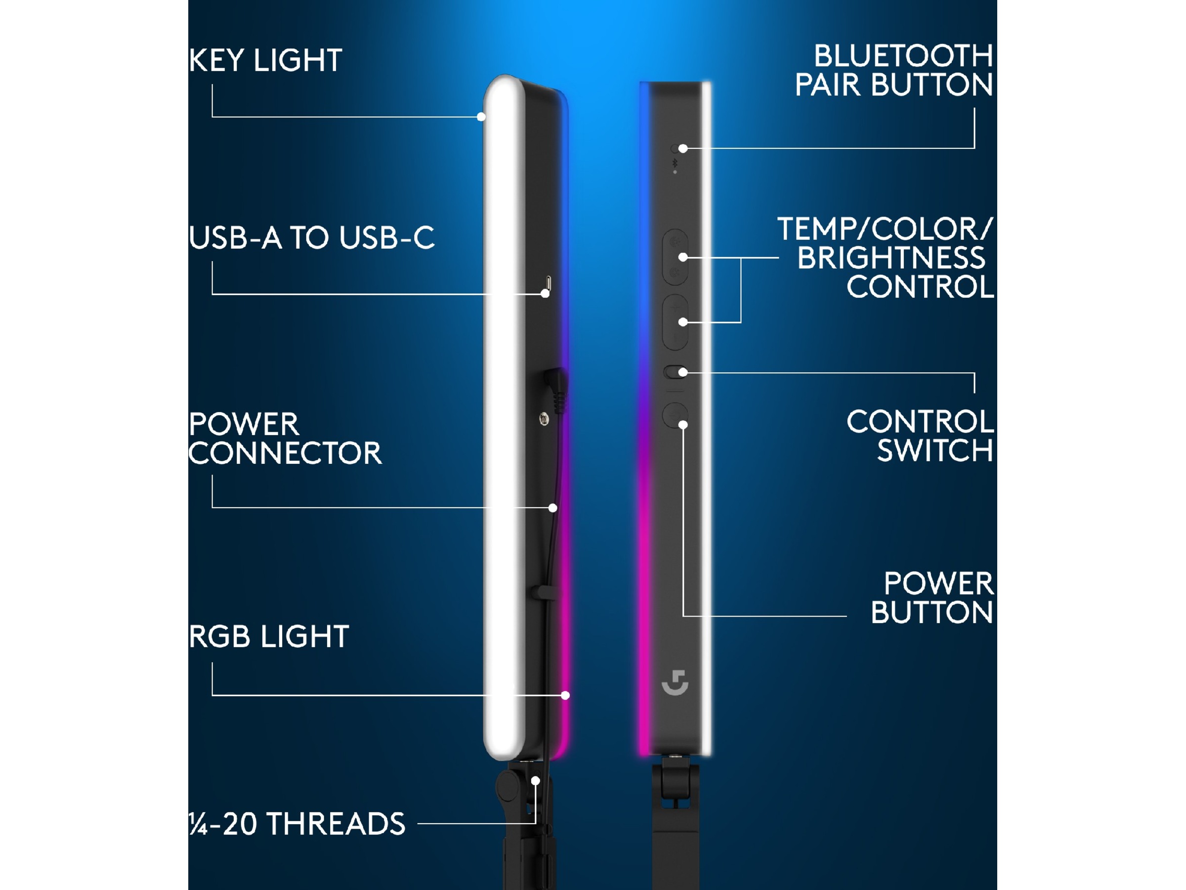 Logitech G Litra Beam LX Streaming tilbehør