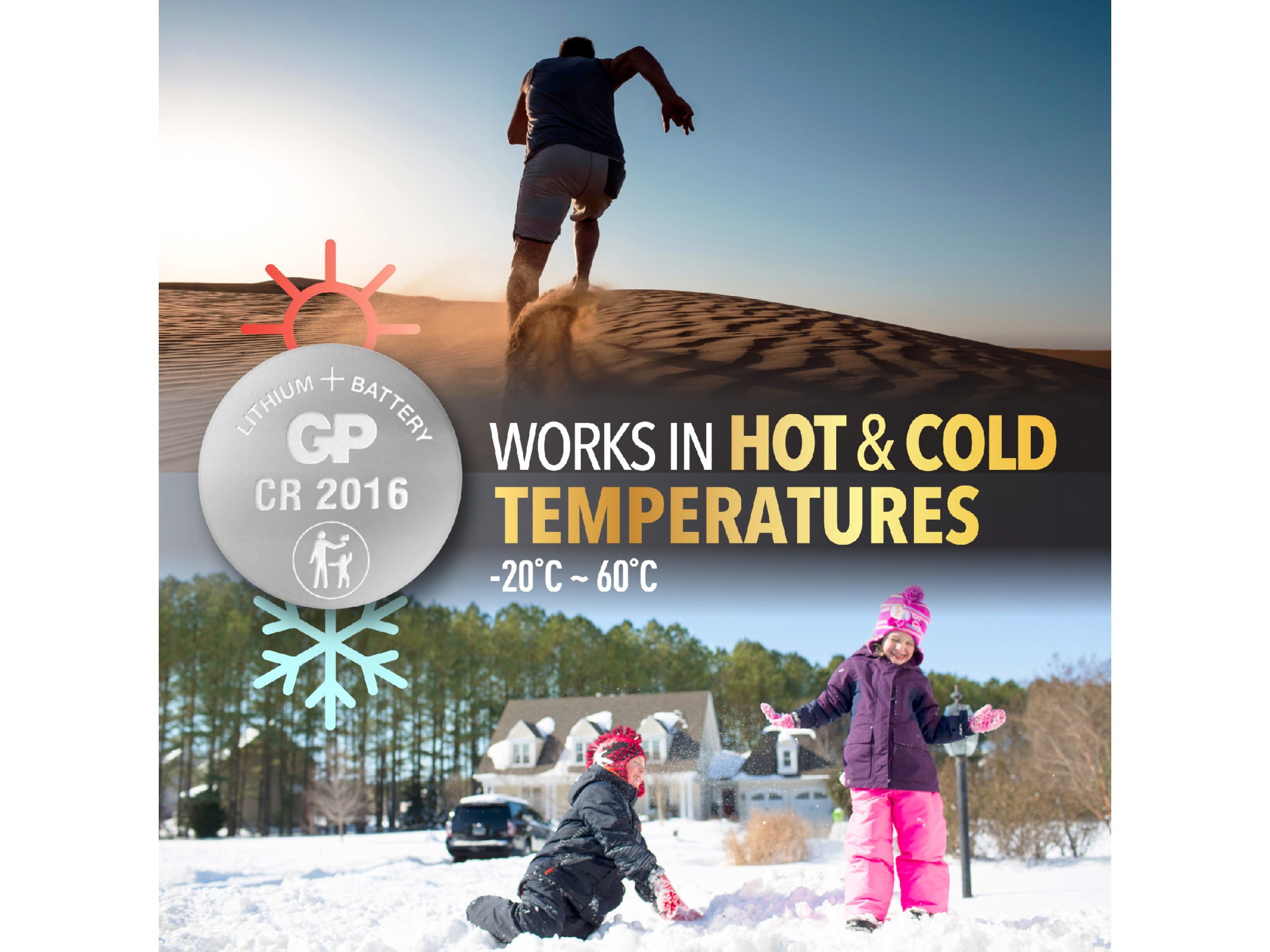 GP Lithium CR2450 batteri, 2-pk Batterier til generell bruk