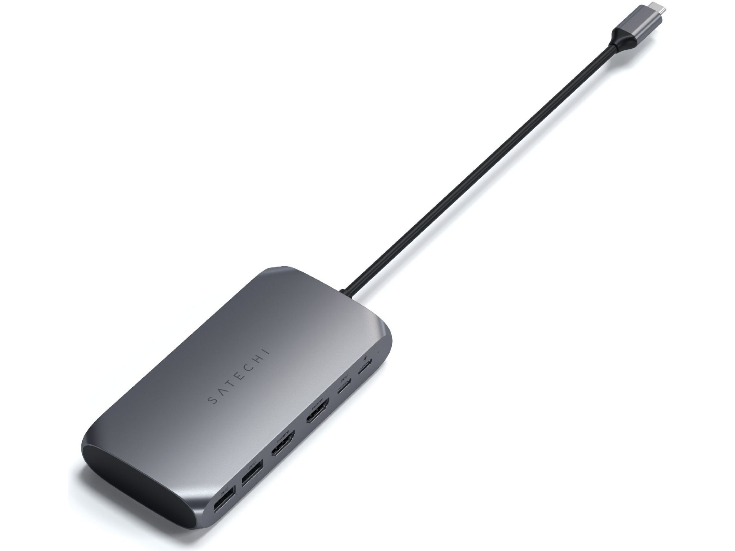 Satechi USB-C M1 Multimedia Adapter (grå) Dockingstasjon & USB-HUB