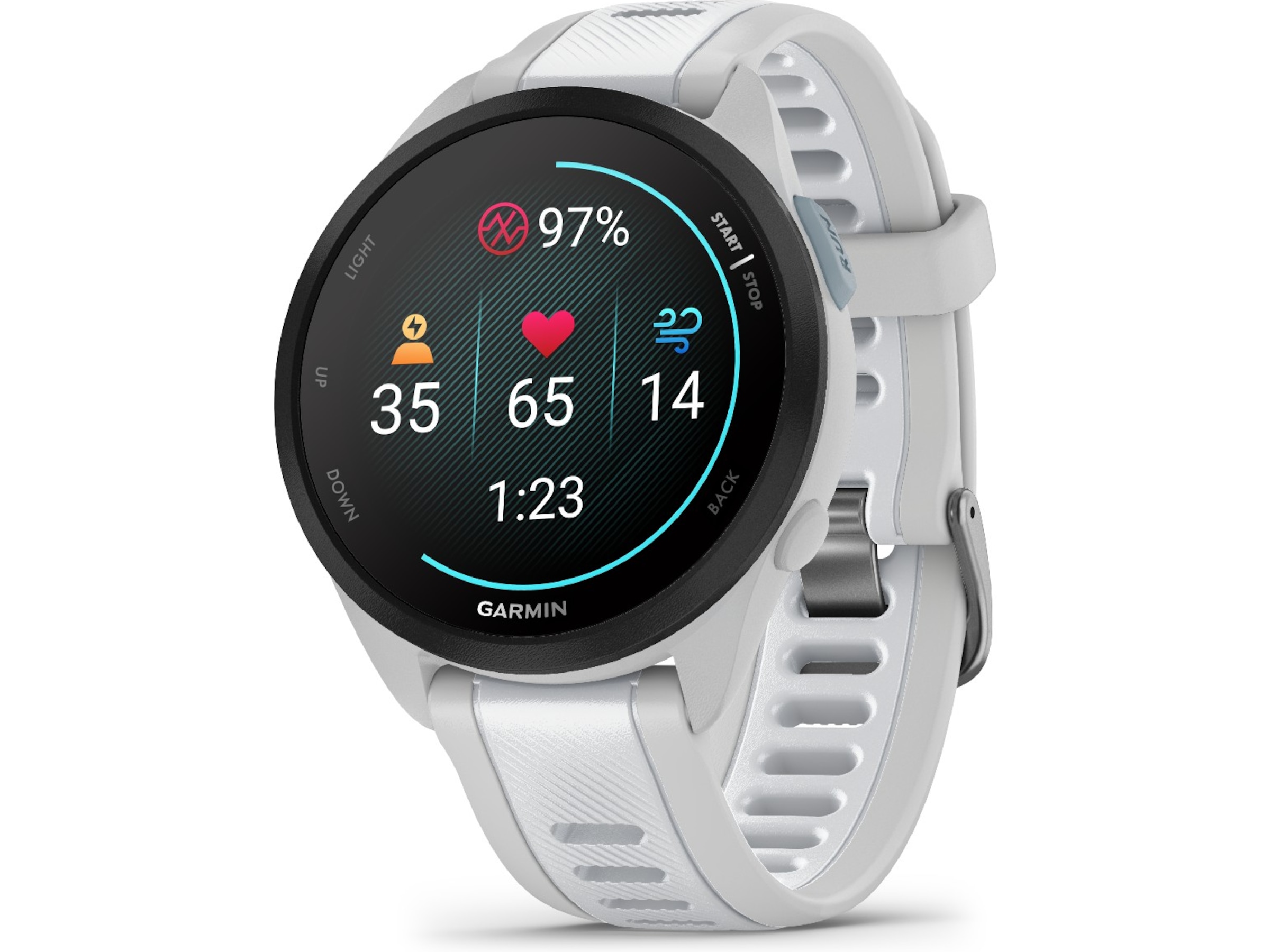 Garmin Forerunner 165 43mm GPS (mist gray/whitestone) Smartklokker
