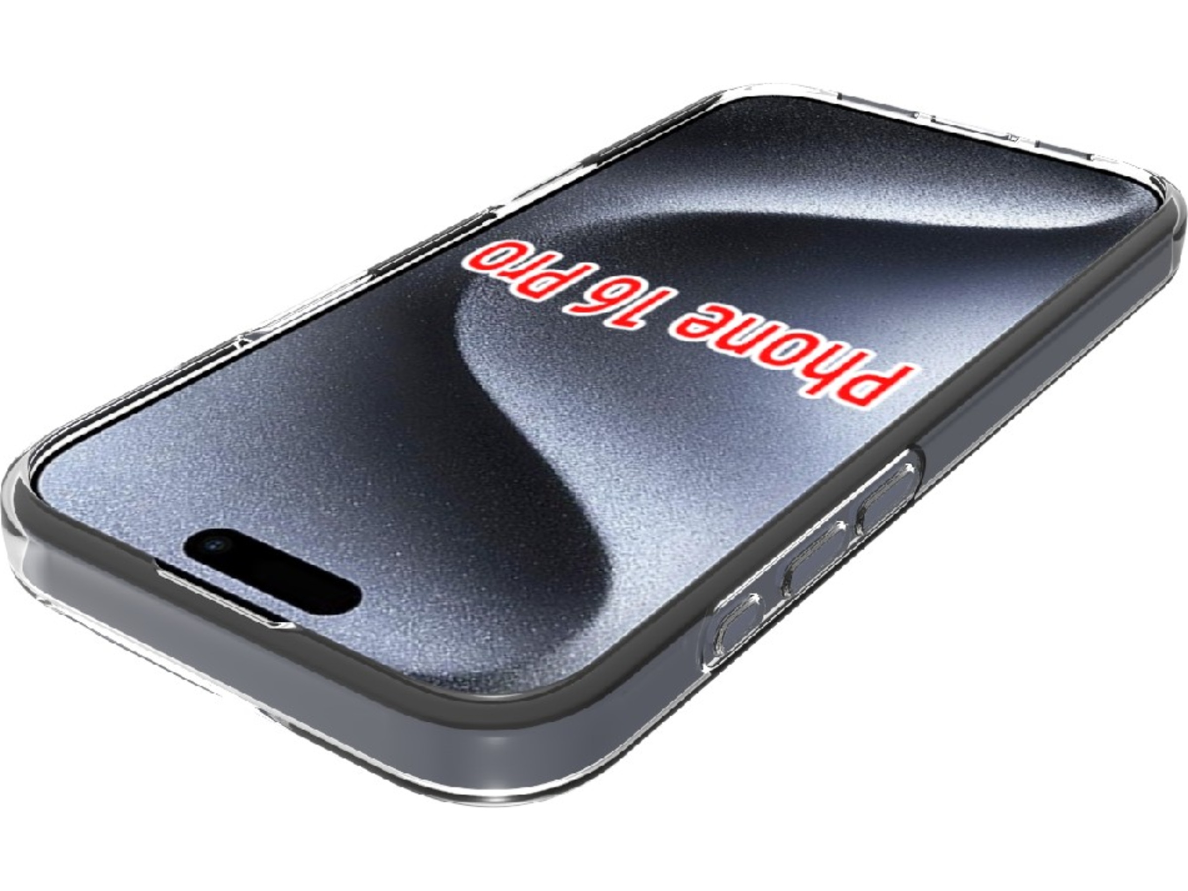 iiglo iPhone 16 Pro Silikondeksel (gjennomsiktig) Deksel til mobiltelefon