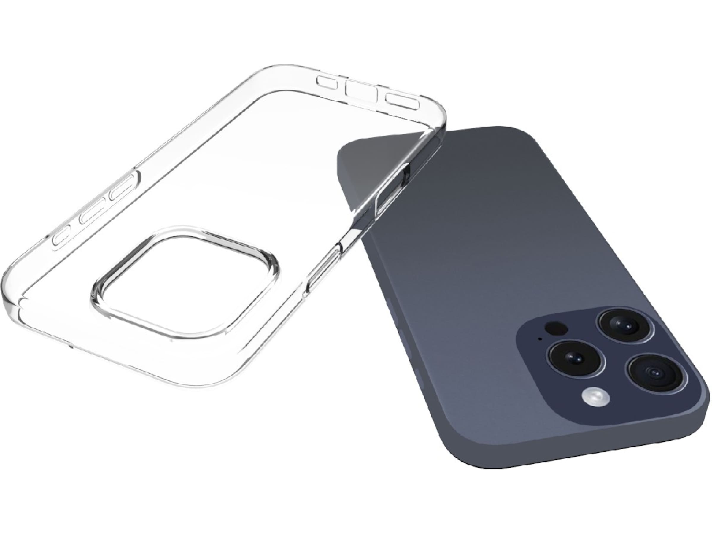 iiglo iPhone 16 Pro Silikondeksel (gjennomsiktig) Deksel til mobiltelefon