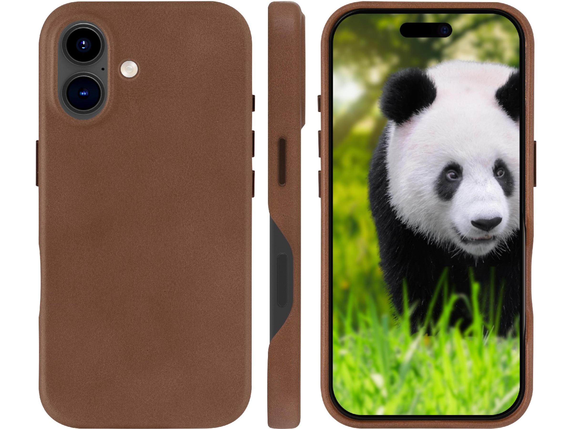 dbramante1928 iPhone 16 Roskilde skinndeksel (dark tan) Deksel til mobiltelefon