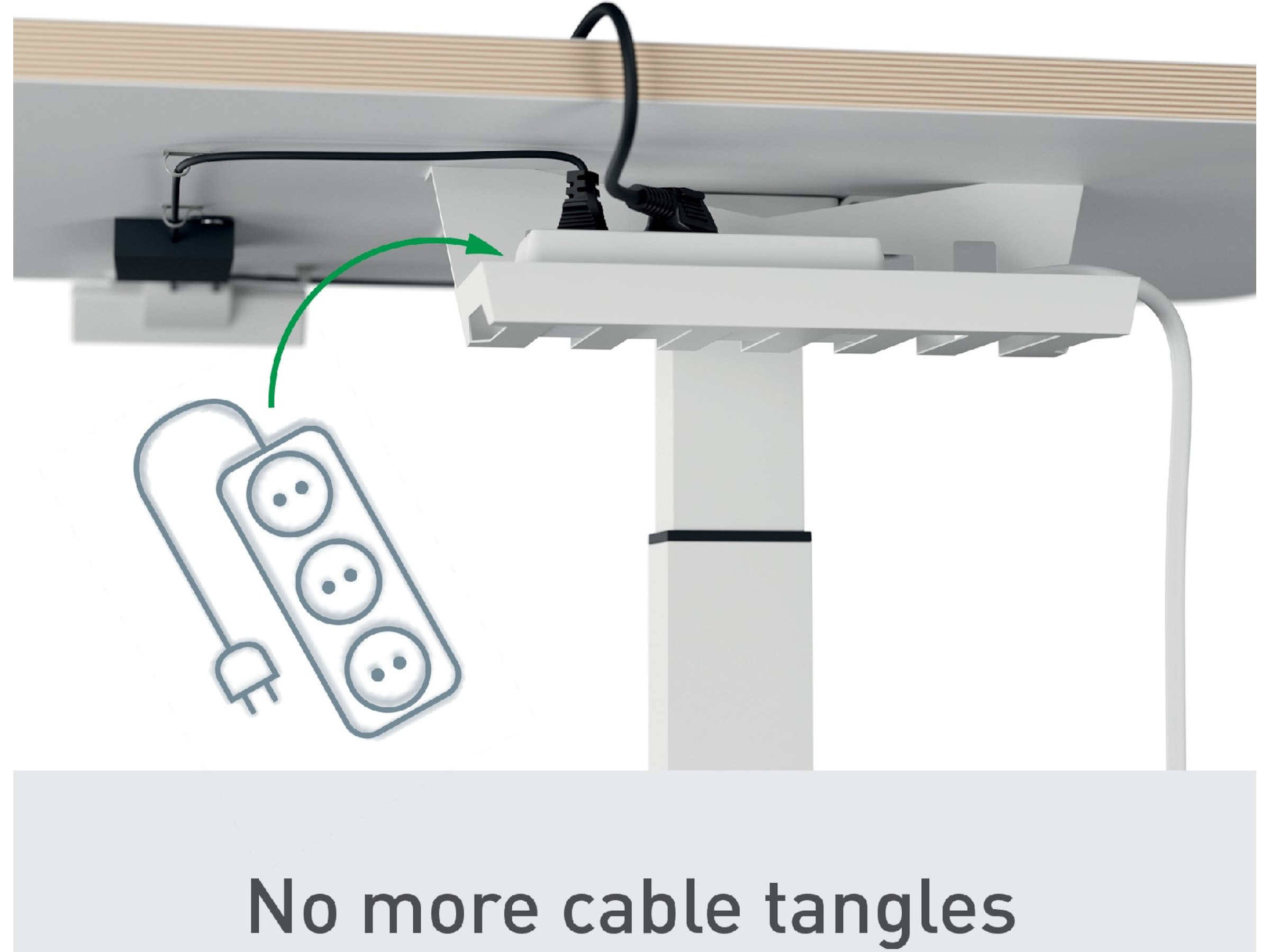 Leitz Ergo Hev-Senk Skrivebord, elektrisk, med påminnelse om å stå opp Skrivebord