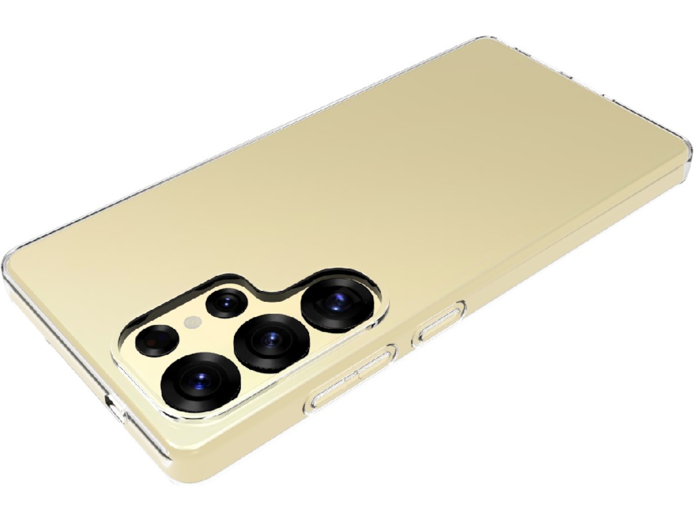 iiglo Galaxy S25 Ultra Silikondeksel (gjennomsiktig) Deksel til mobiltelefon