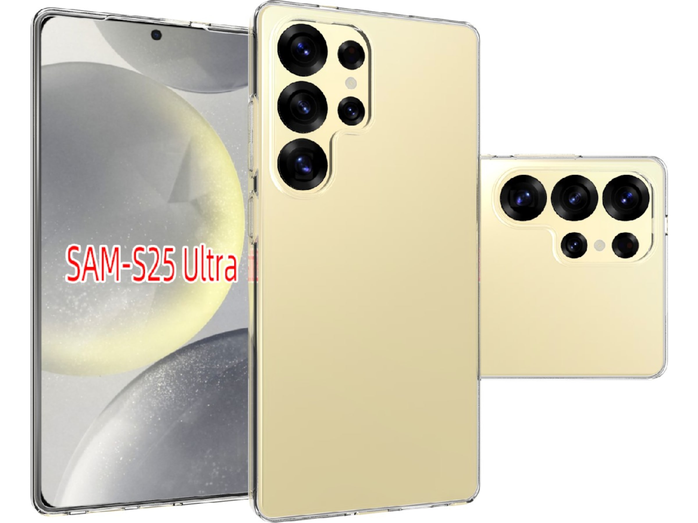 iiglo Galaxy S25 Ultra Silikondeksel (gjennomsiktig) Deksel til mobiltelefon