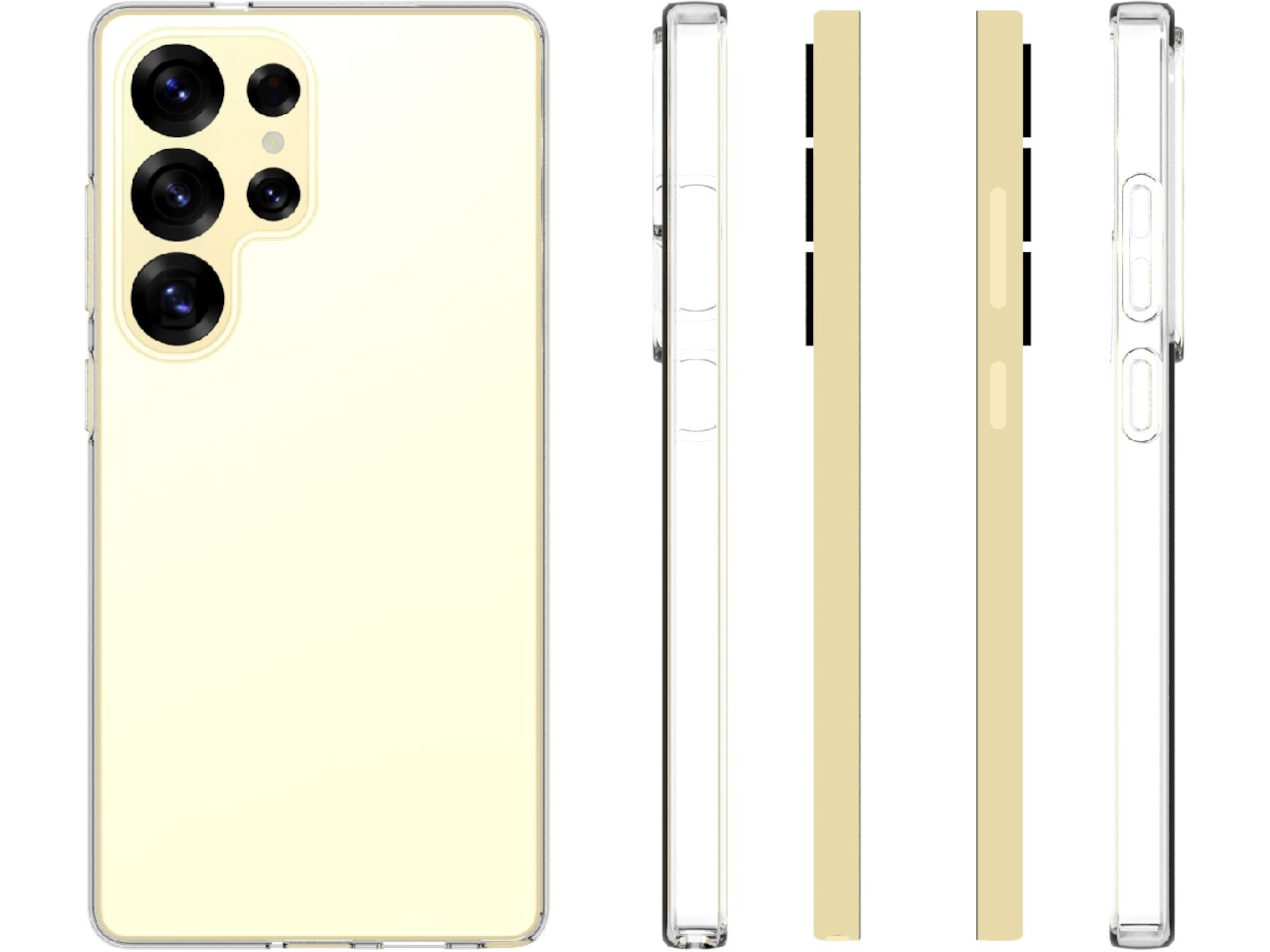 iiglo Galaxy S25 Ultra Silikondeksel (gjennomsiktig) Deksel til mobiltelefon