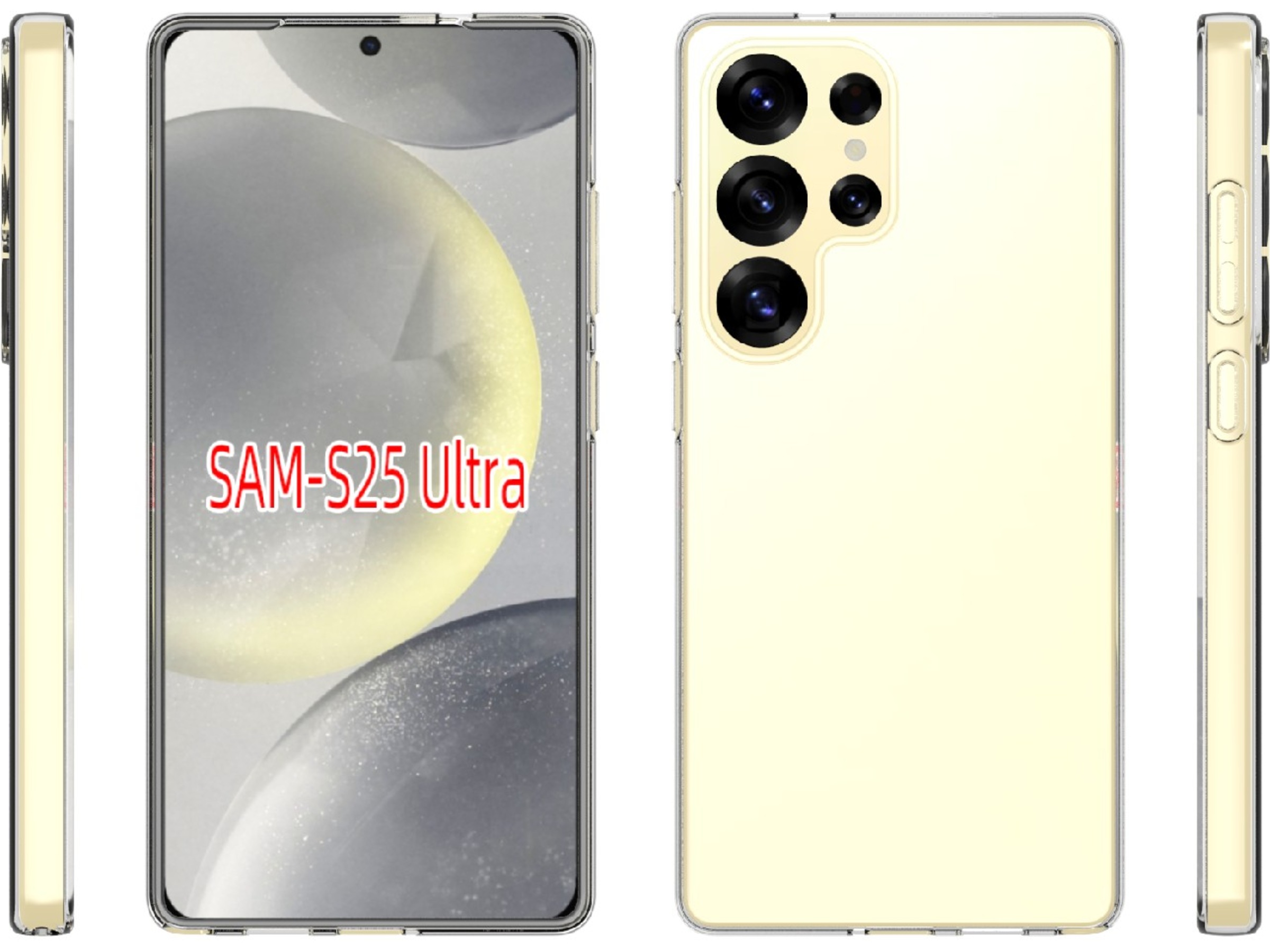 iiglo Galaxy S25 Ultra Silikondeksel (gjennomsiktig) Deksel til mobiltelefon