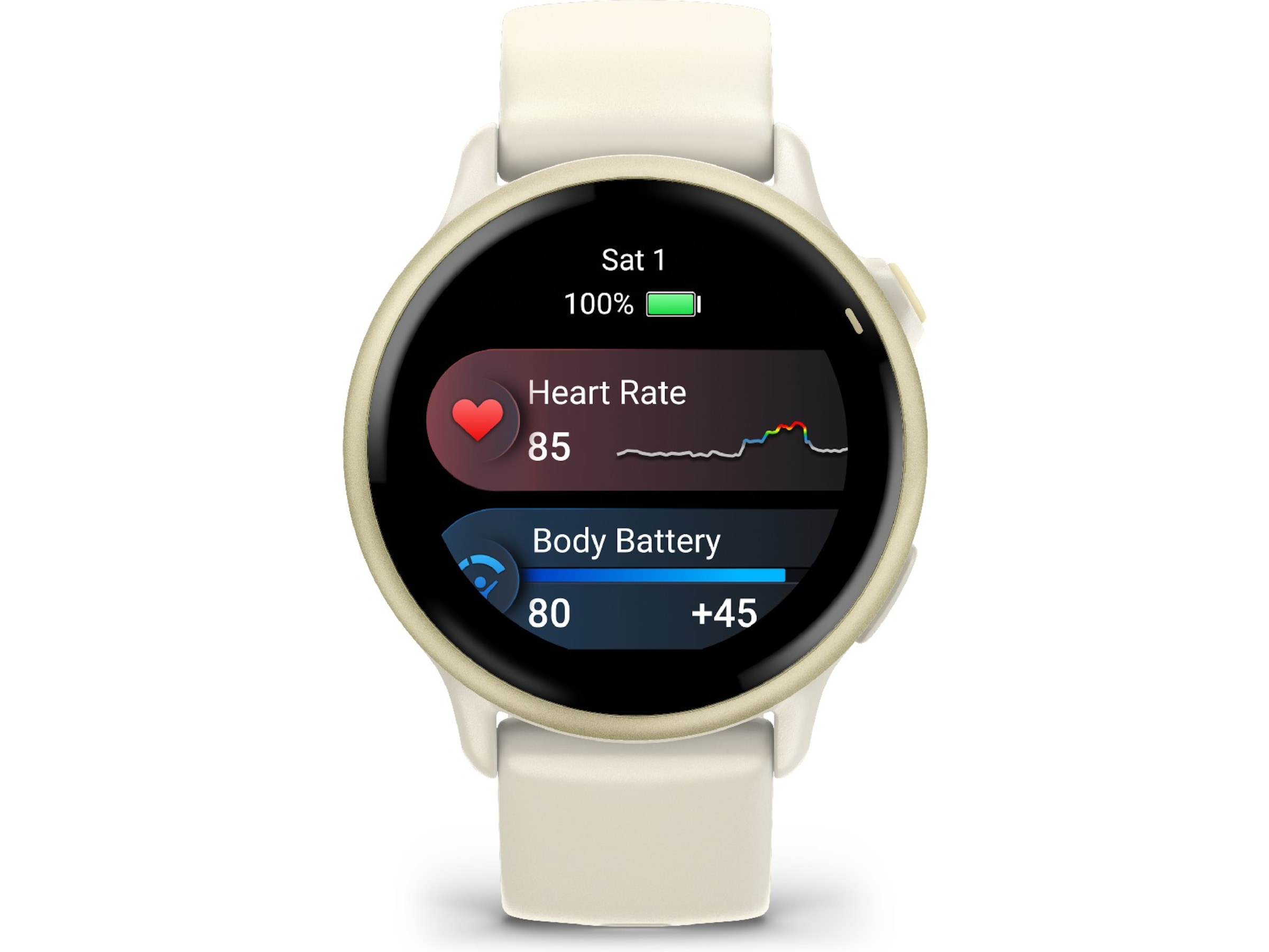 Garmin Vivoactive 6 AMOLED 42mm GPS (bone/lunar gold) Smartklokker